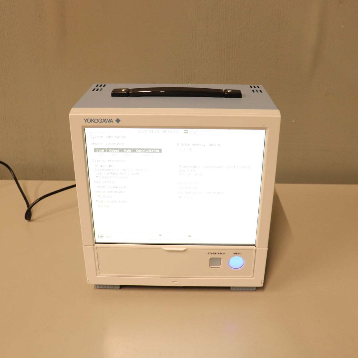 Yokogawa SmartDac+ GP20-2E Touchscreen Paperless Chart Recorder