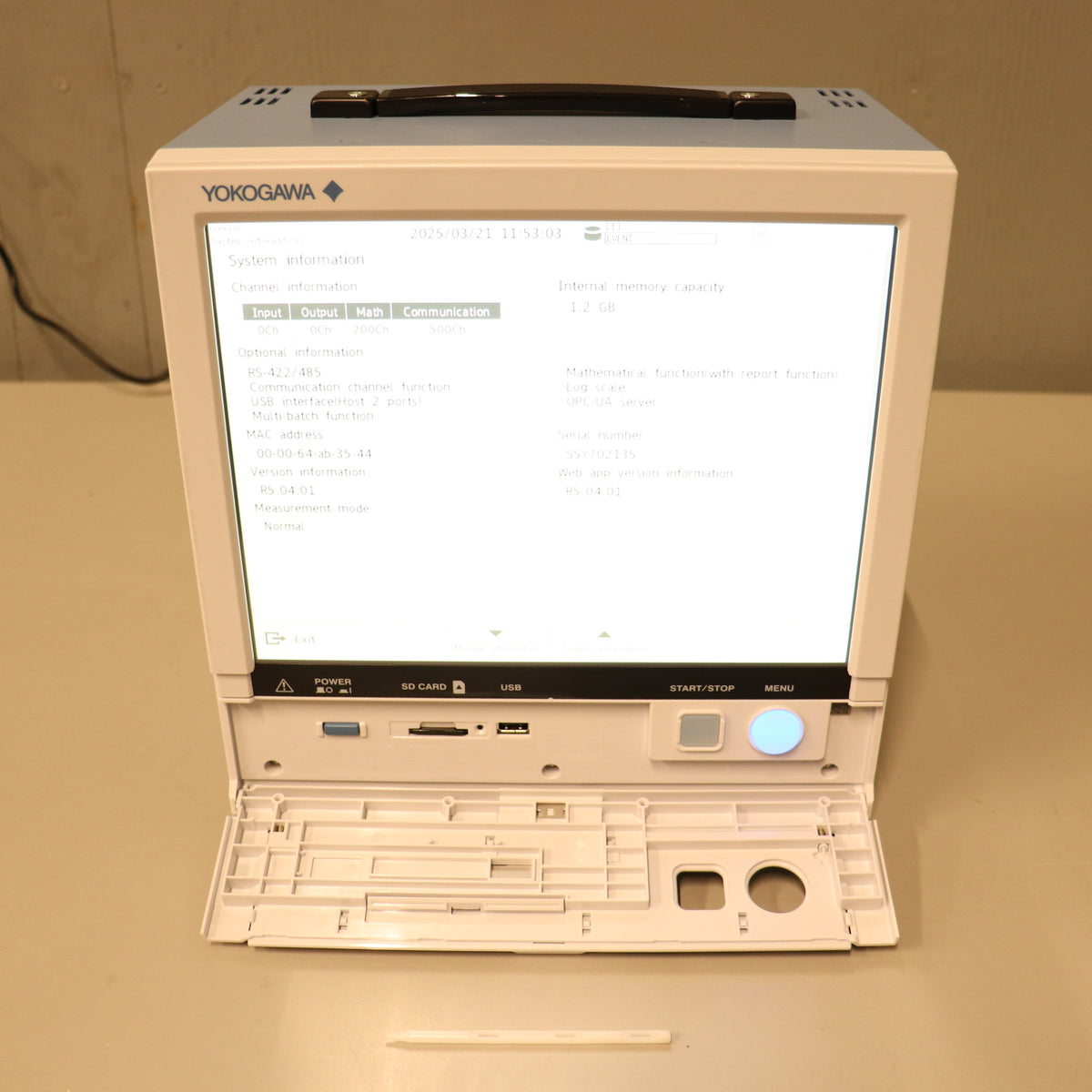 Yokogawa SmartDac+ GP20-2E Touchscreen Paperless Chart Recorder