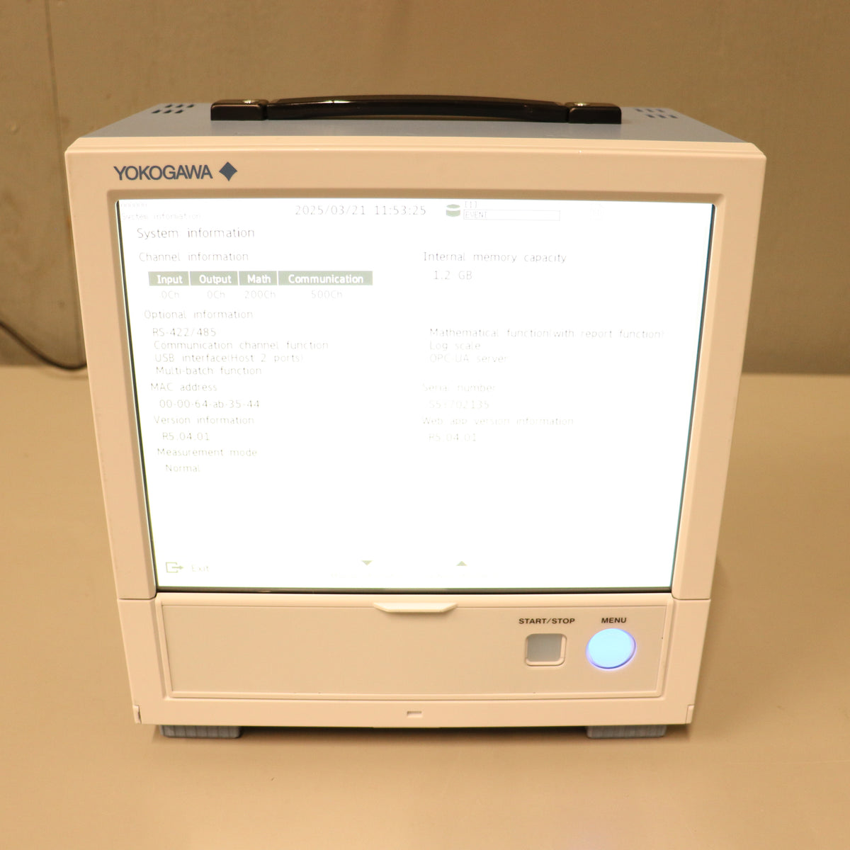 Yokogawa SmartDac+ GP20-2E Touchscreen Paperless Chart Recorder