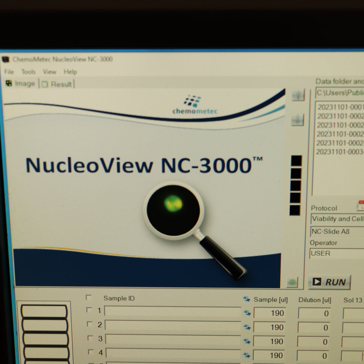 Chemometec NucleoCounter NC-3000 Advanced Image Cytometer Cell Analyzer