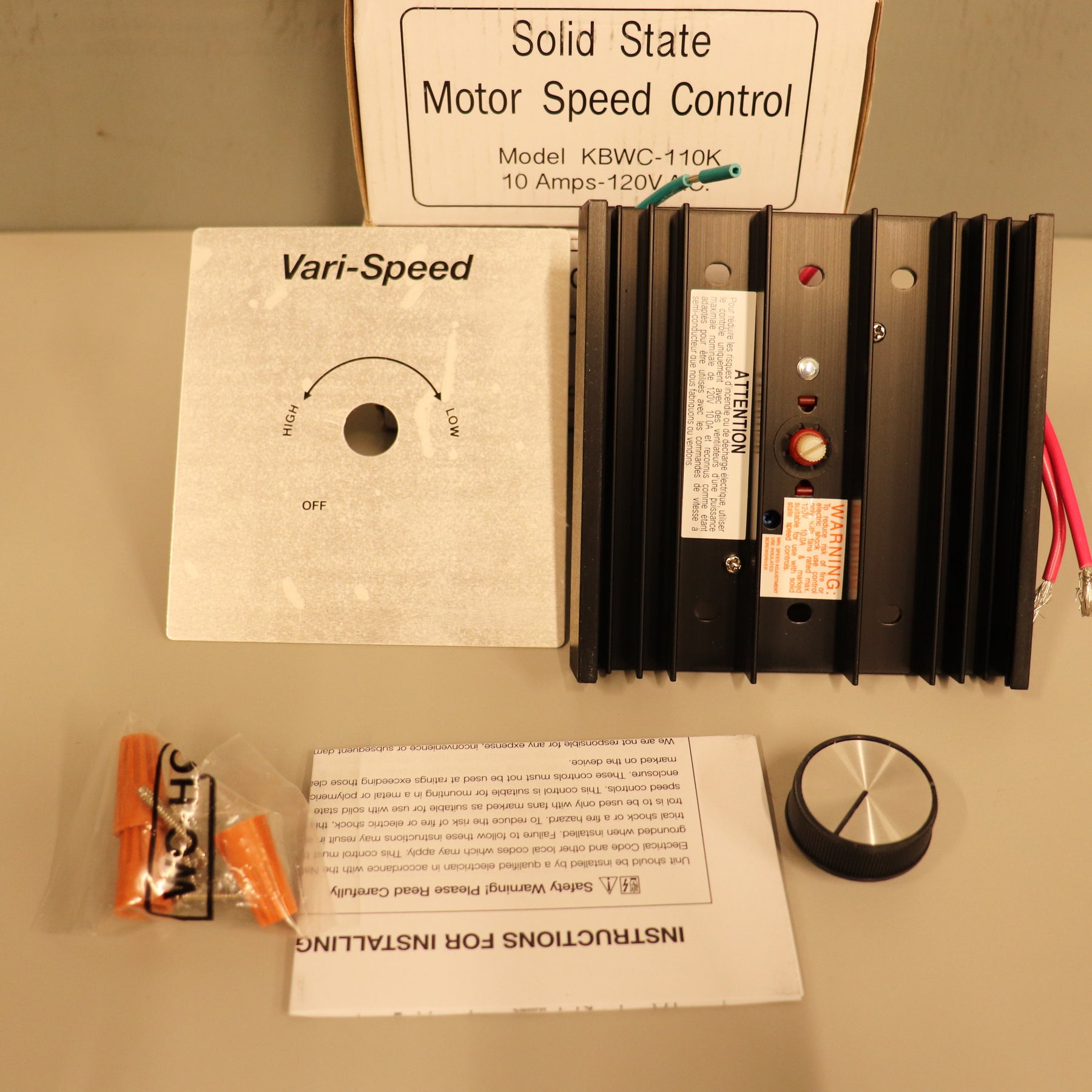 (3) KB Electronics Solid State Motor Speed Control KBWC-110K 10A-120V