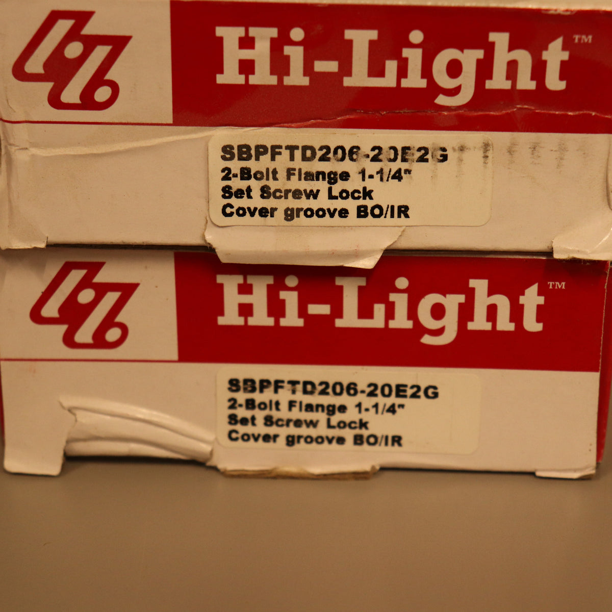 (2) HLU Hi-Light 2-Bolt Flange Bearing 1.25" SBPFTD206-20E2G