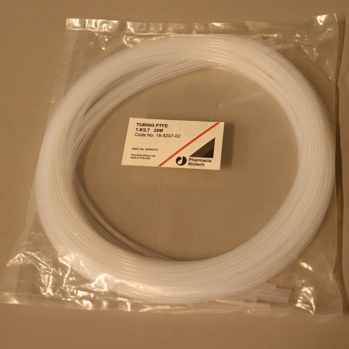 7-Pack GE Amersham Cytiva PTFE Tubing, 4M ea, ID 1.9mm OD 2.7mm 18820702