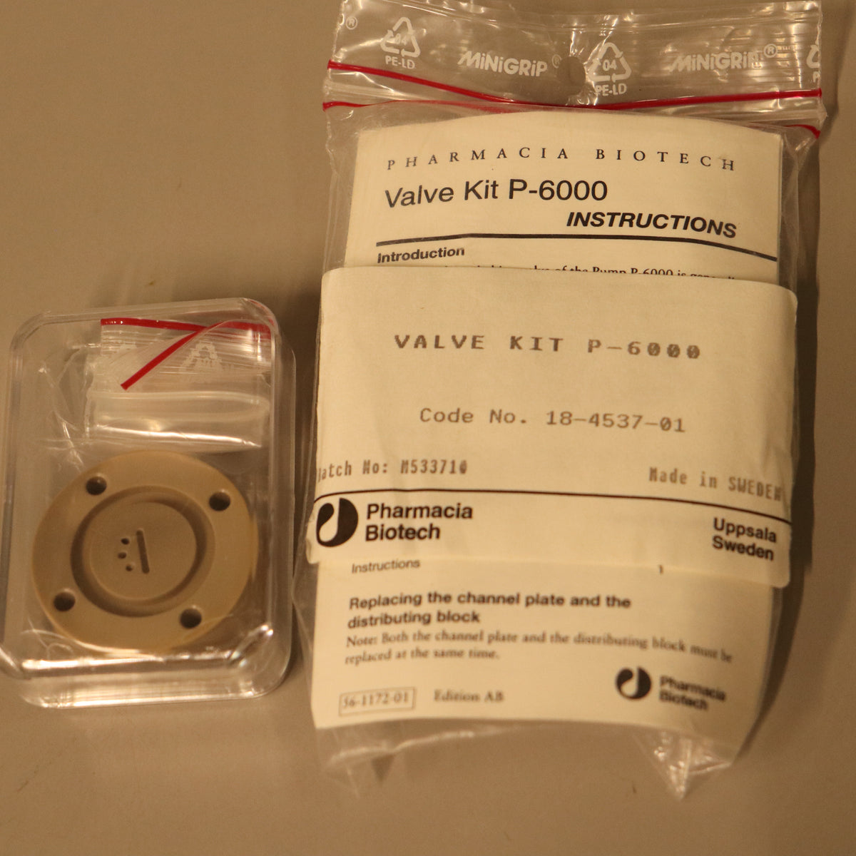 GE Amersham Cytiva P-6000 Pump Valve Kit 18453701