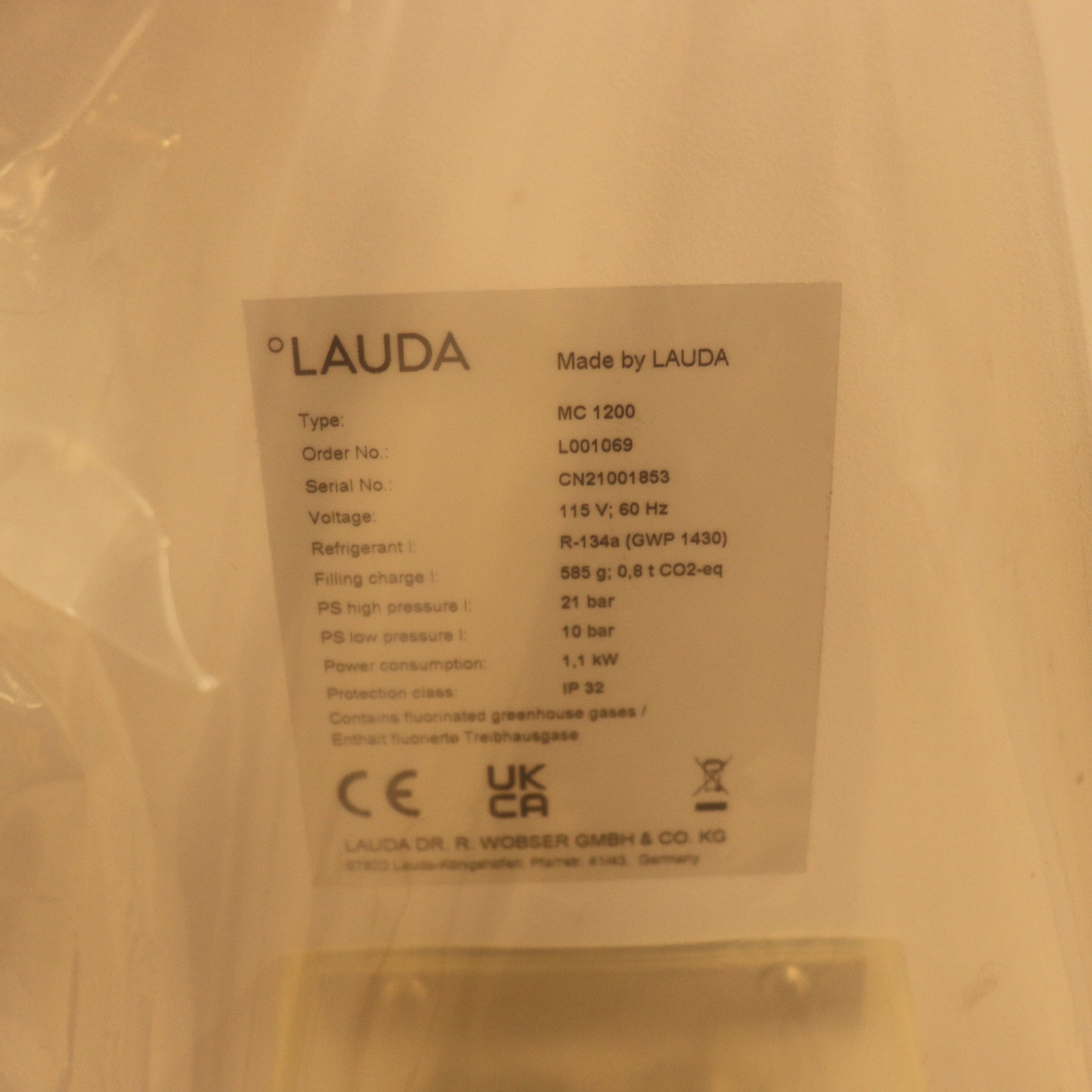 Lauda Microcool -10°C to 40°C Circulation Chiller MC1200