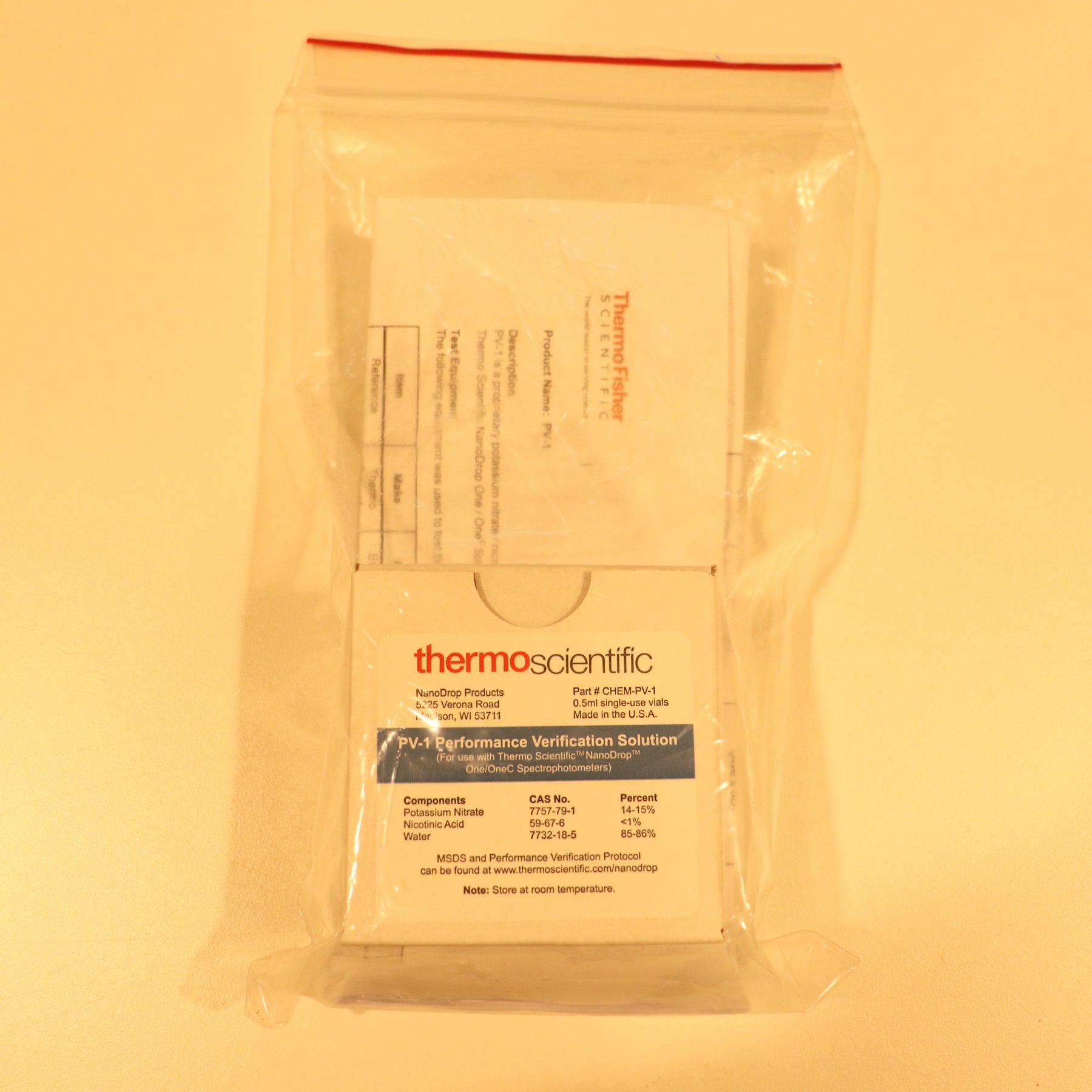 Thermo Scientific NanoDrop Performance Verification Solution PV-1