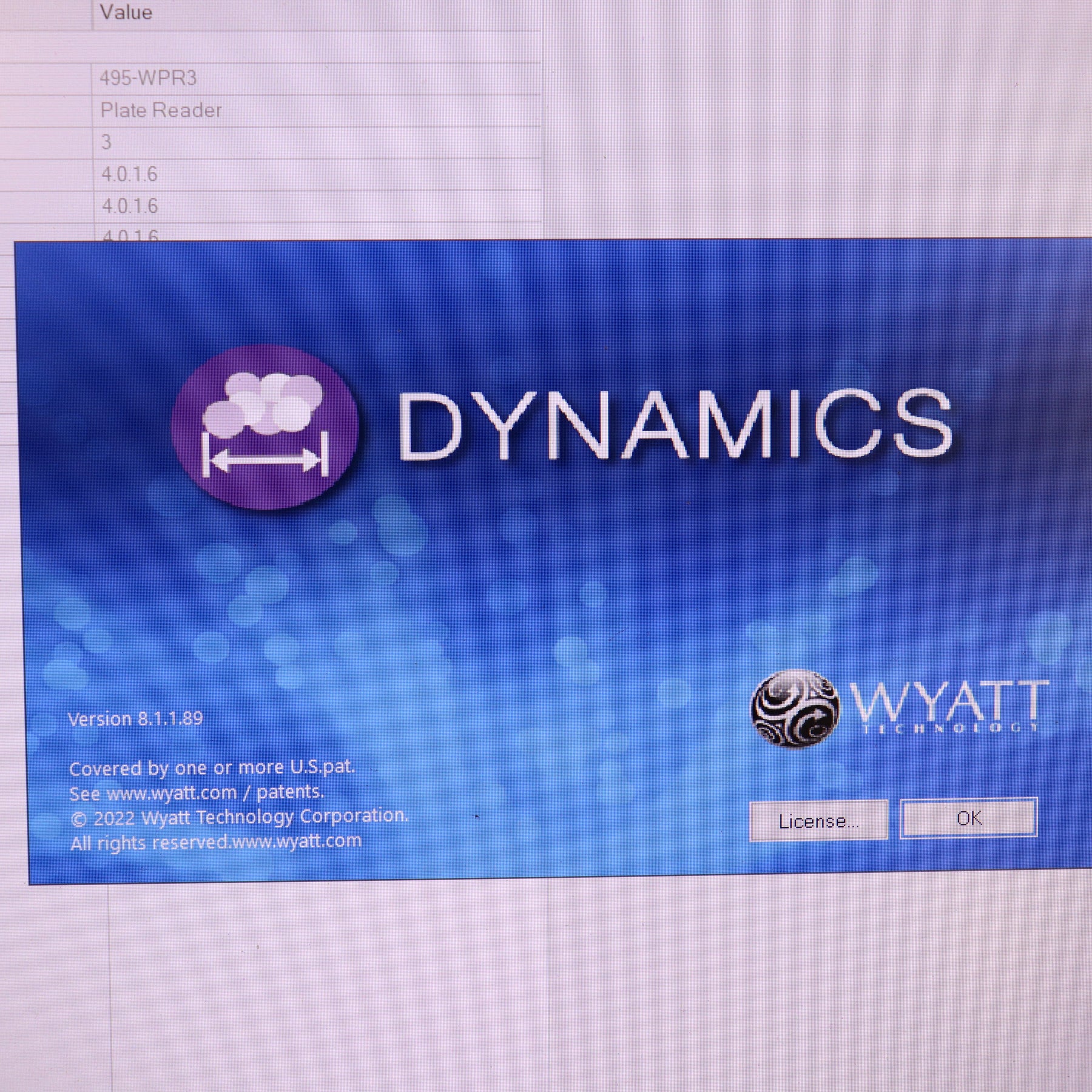 Wyatt DLS Dynamic Light Scattering DynaPro PlateReader III WPR3-01