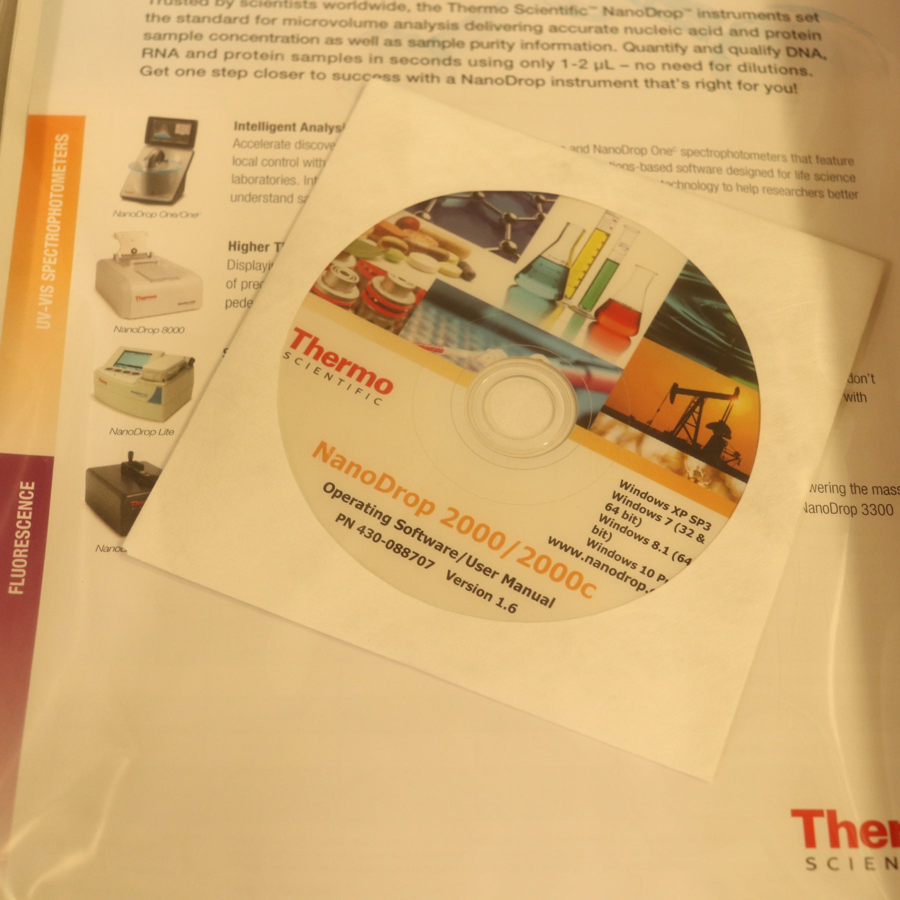 Thermo NanoDrop 2000 Spectrophotometer with Software