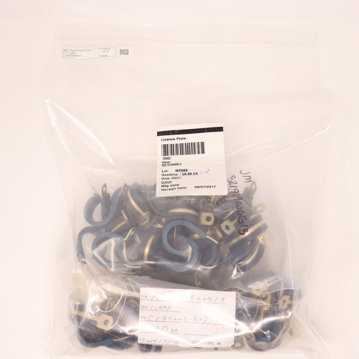 58 Pack 13/64" Rubber Loop Clamp AS21919WDG13