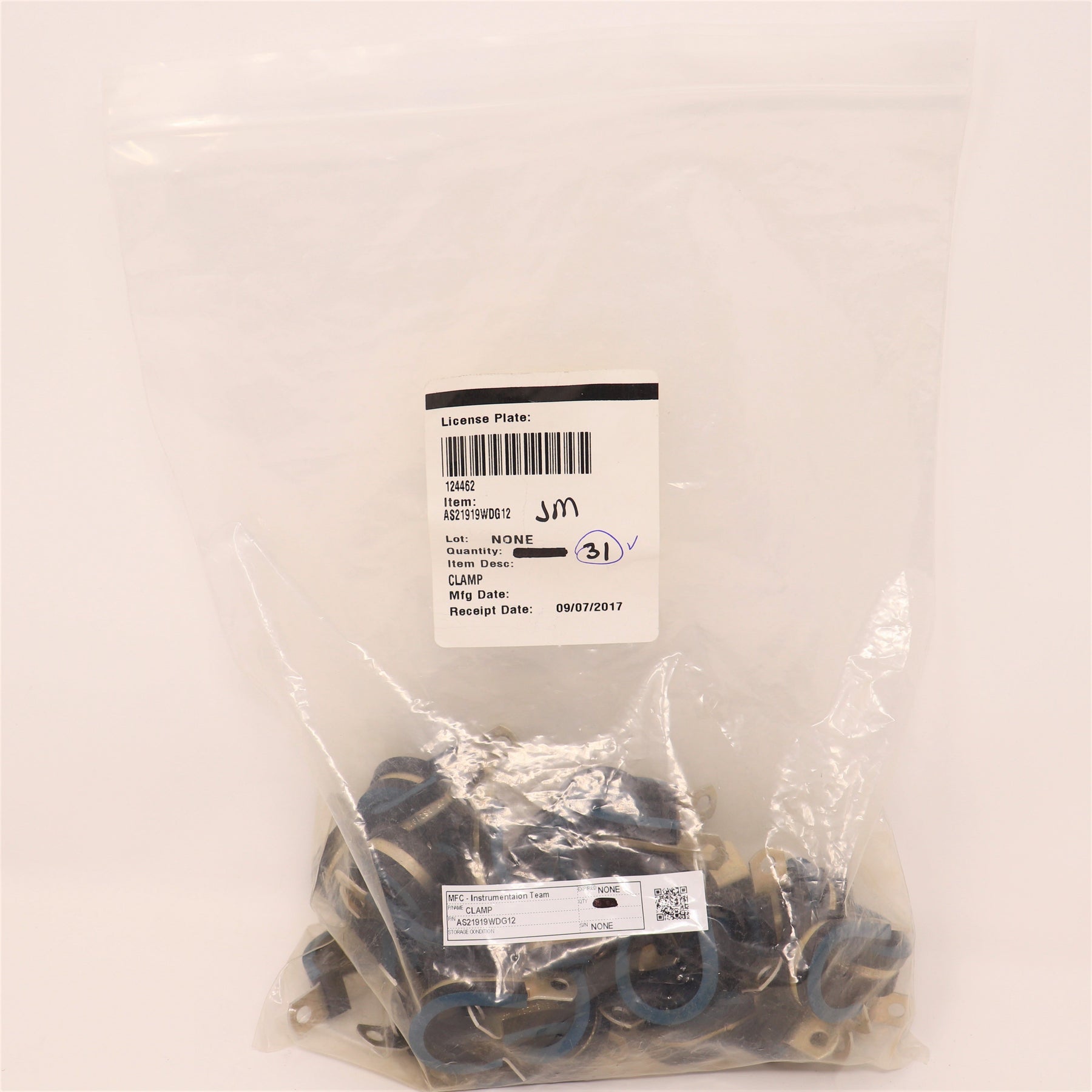 31 Pack JM 13/64" Rubber Clamp AS21919WDG12