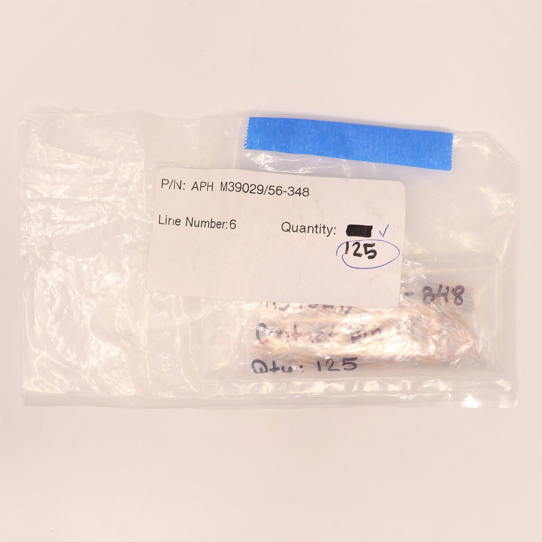 125 Pack Amphenol Contact Socket 22-28AWG 22D M39029/56-348