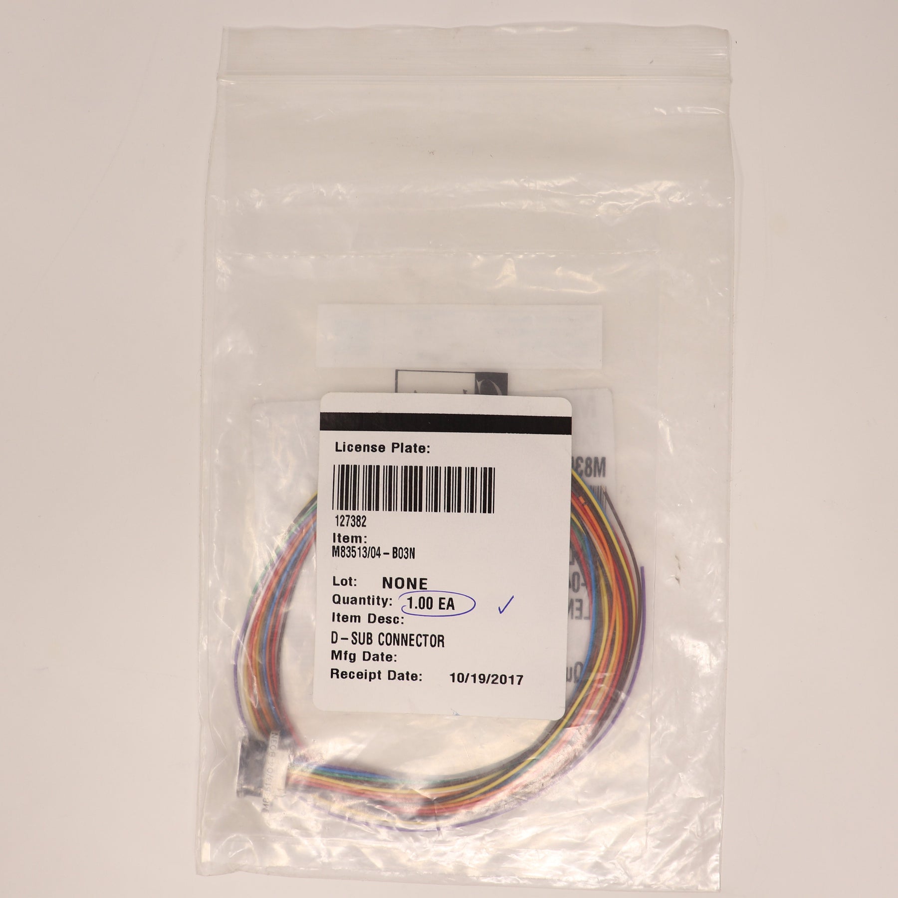 Glenair D-Sub Connector M83513/04-B03N