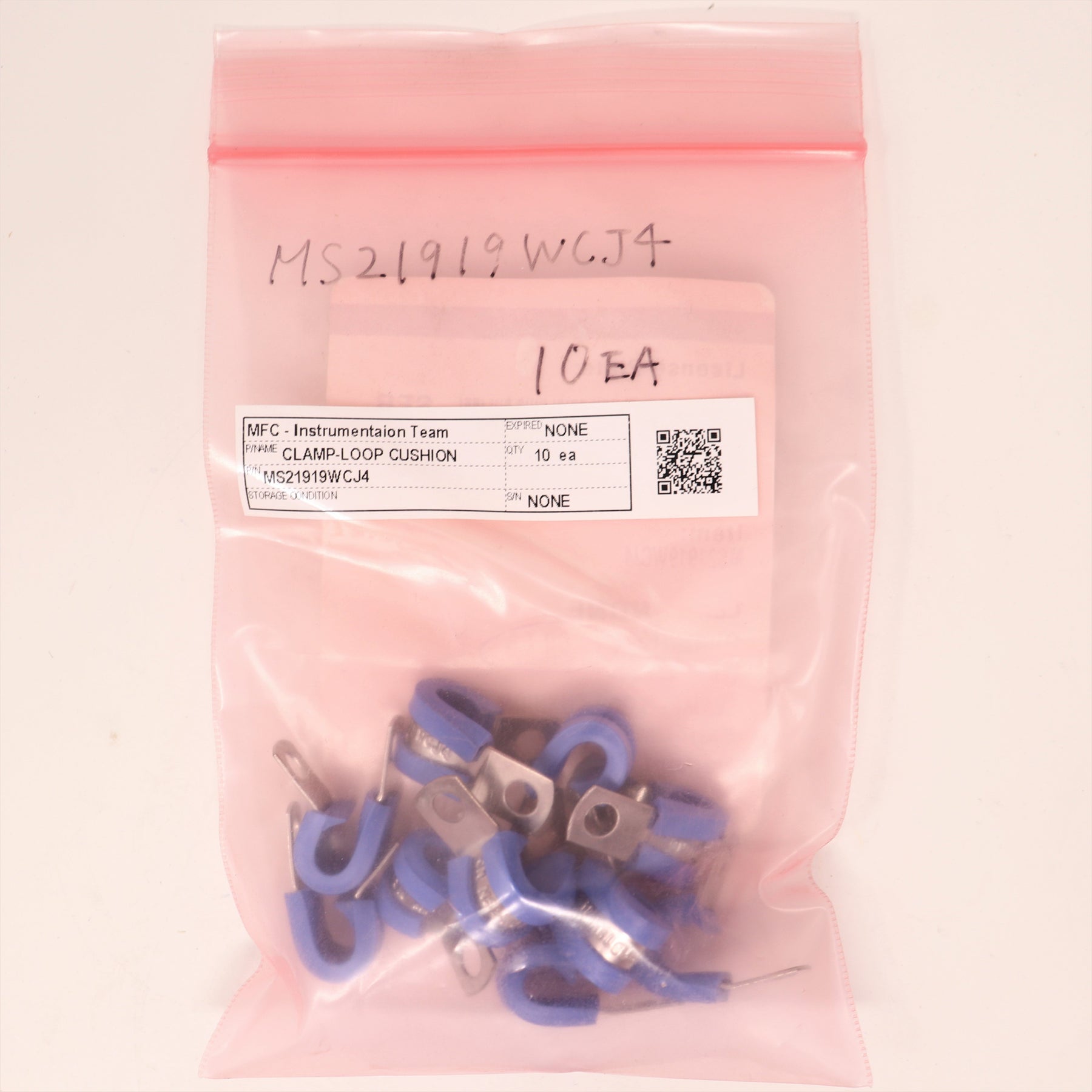 10 Pack JM 1/4" Steel Clamp MS21919WCJ4