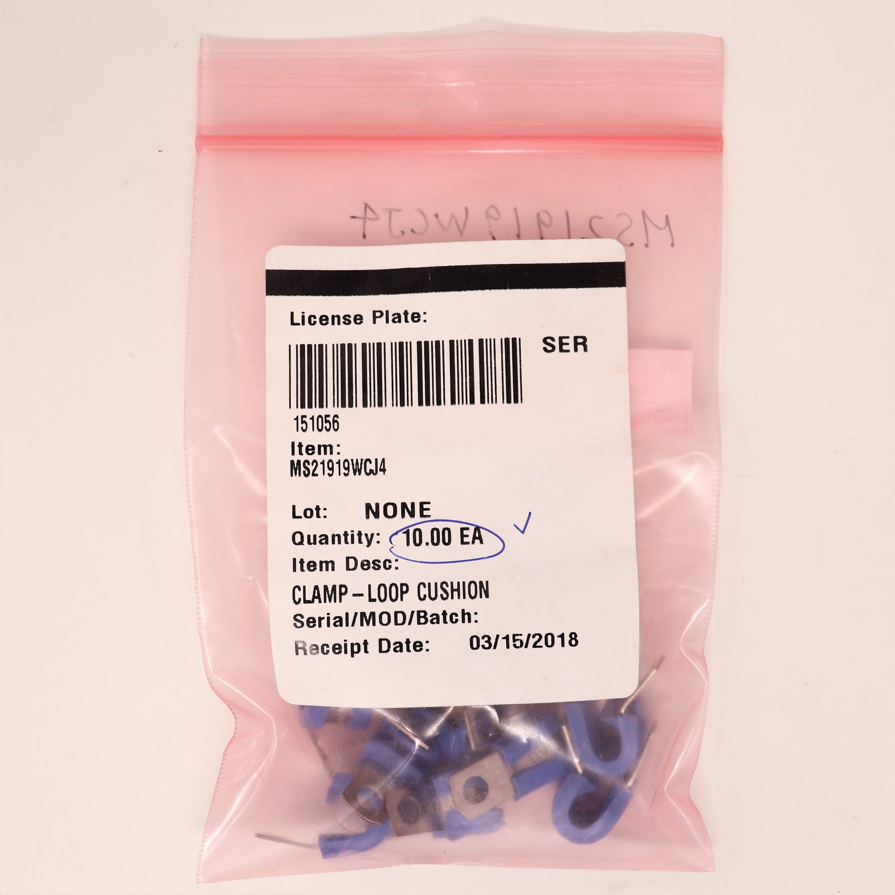 10 Pack JM 1/4" Steel Clamp MS21919WCJ4