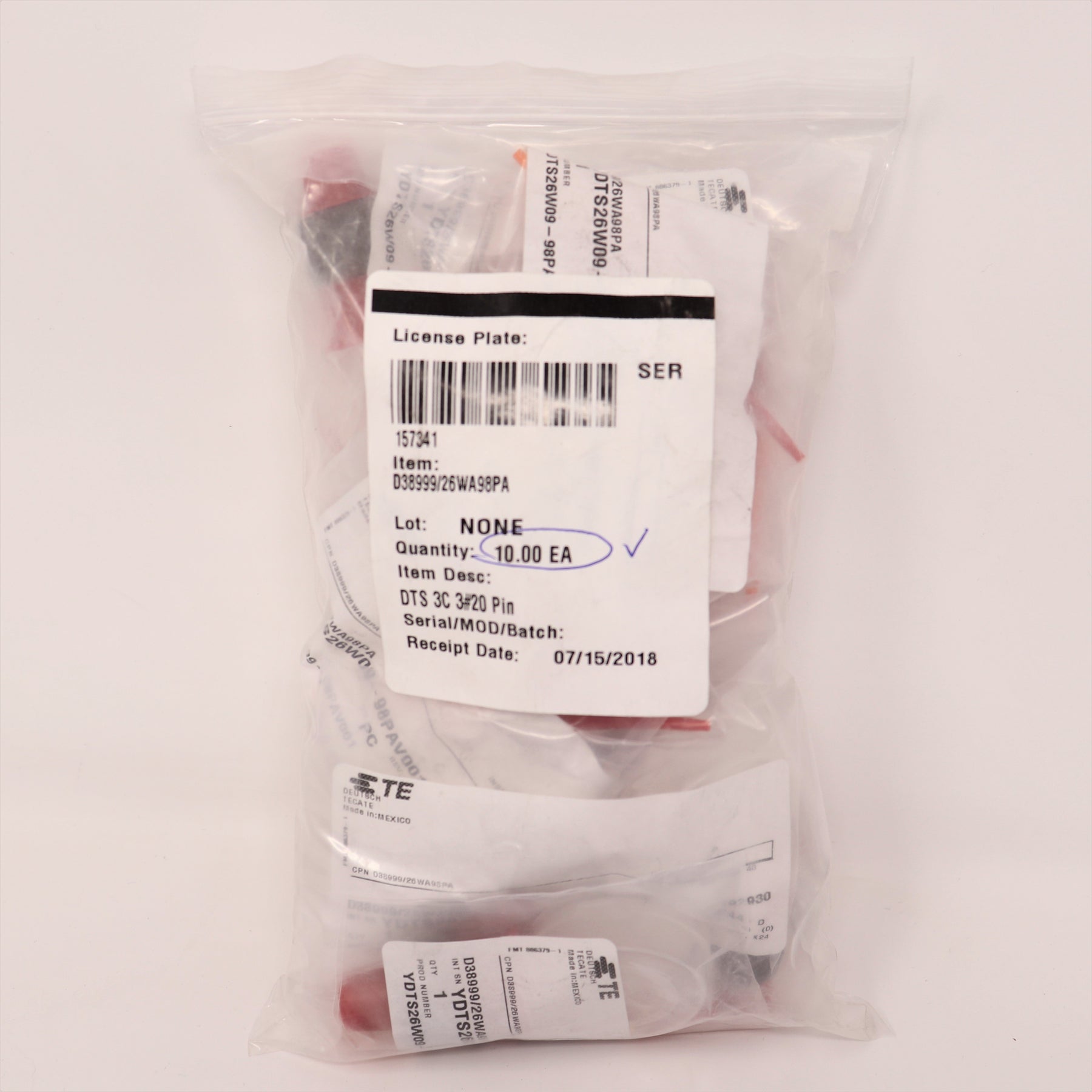 TE Connectivity/Deutsch Circular Connector D38999/26WA98PA