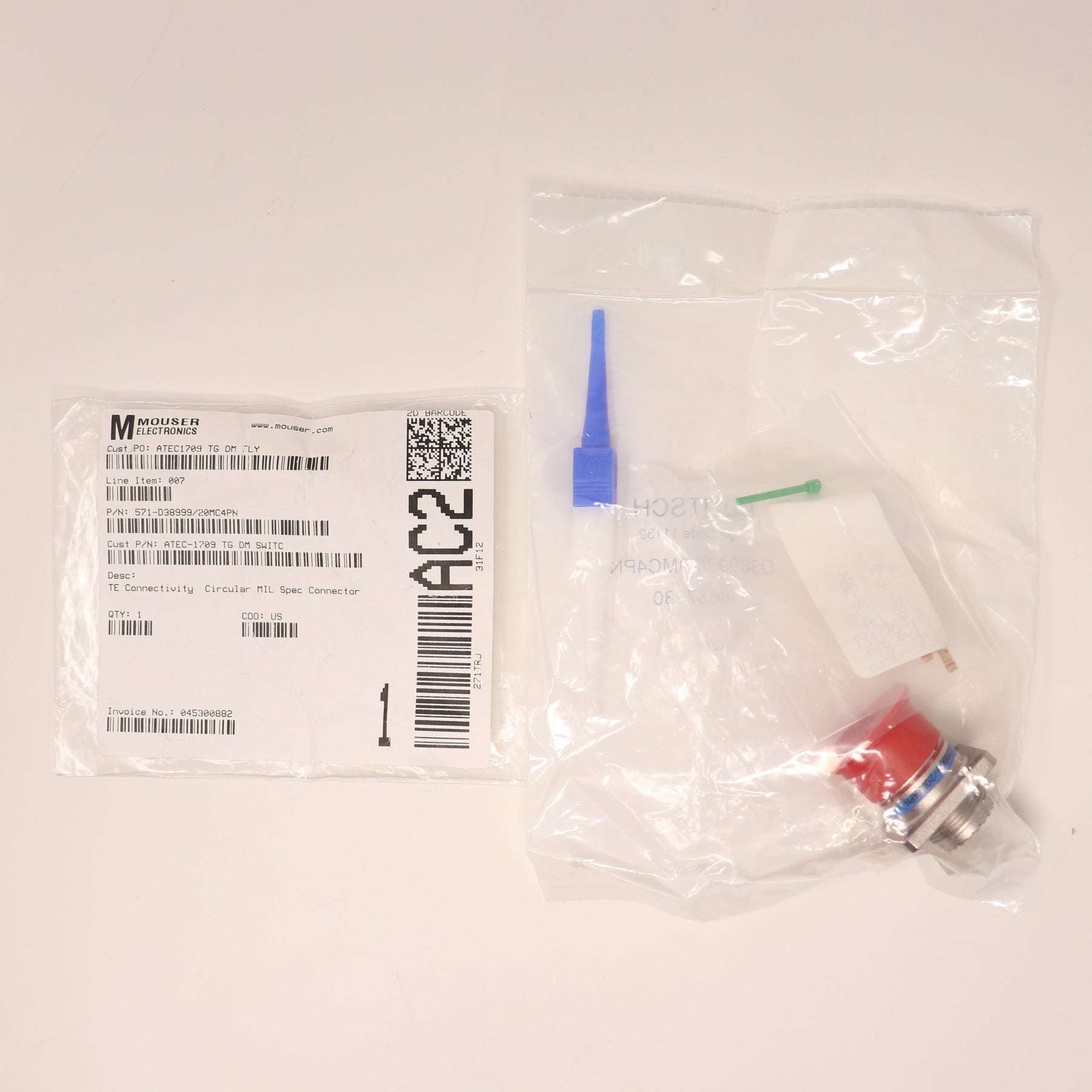 TE Connectivity/Deutsch Connector D38999/20MC4PN