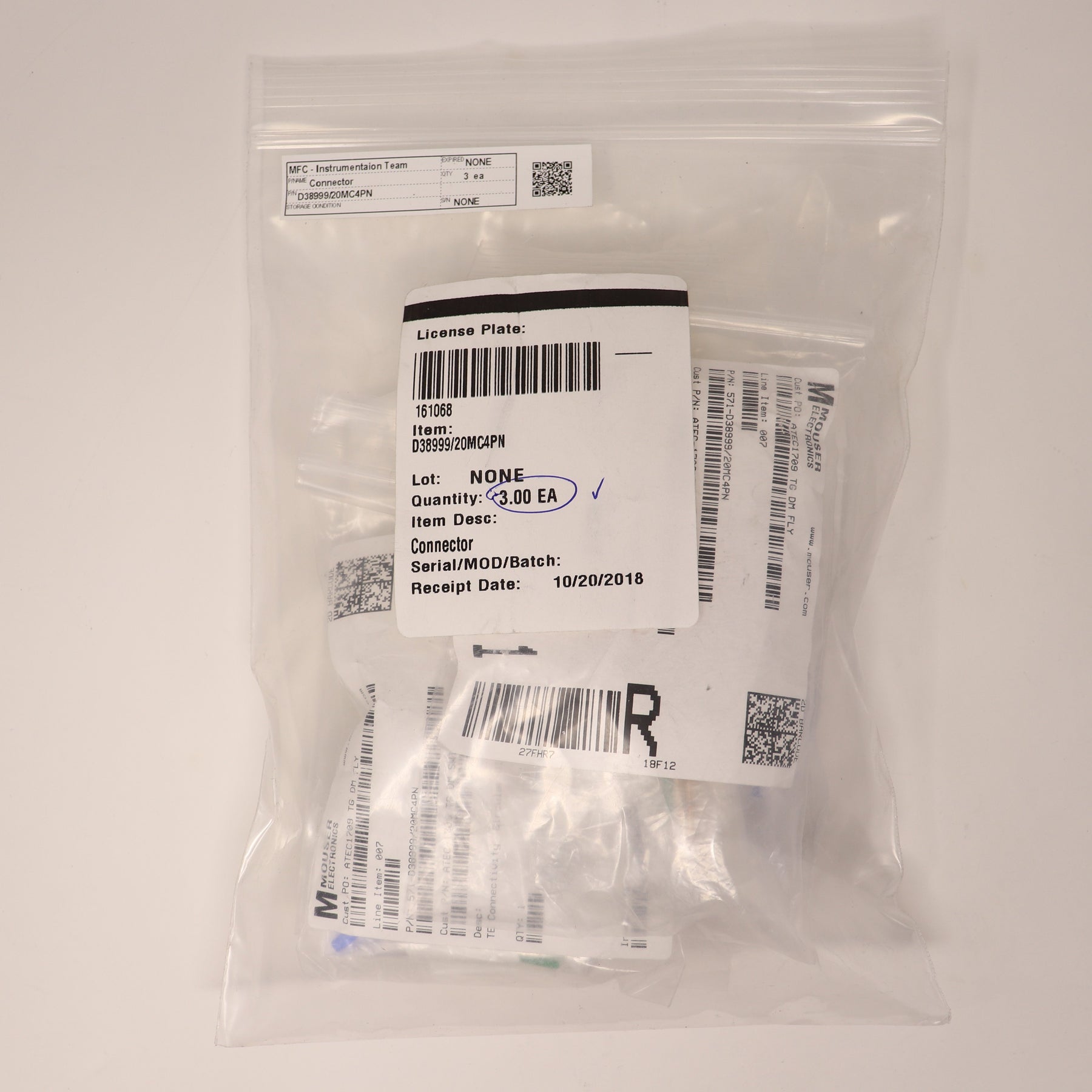 TE Connectivity/Deutsch Connector D38999/20MC4PN