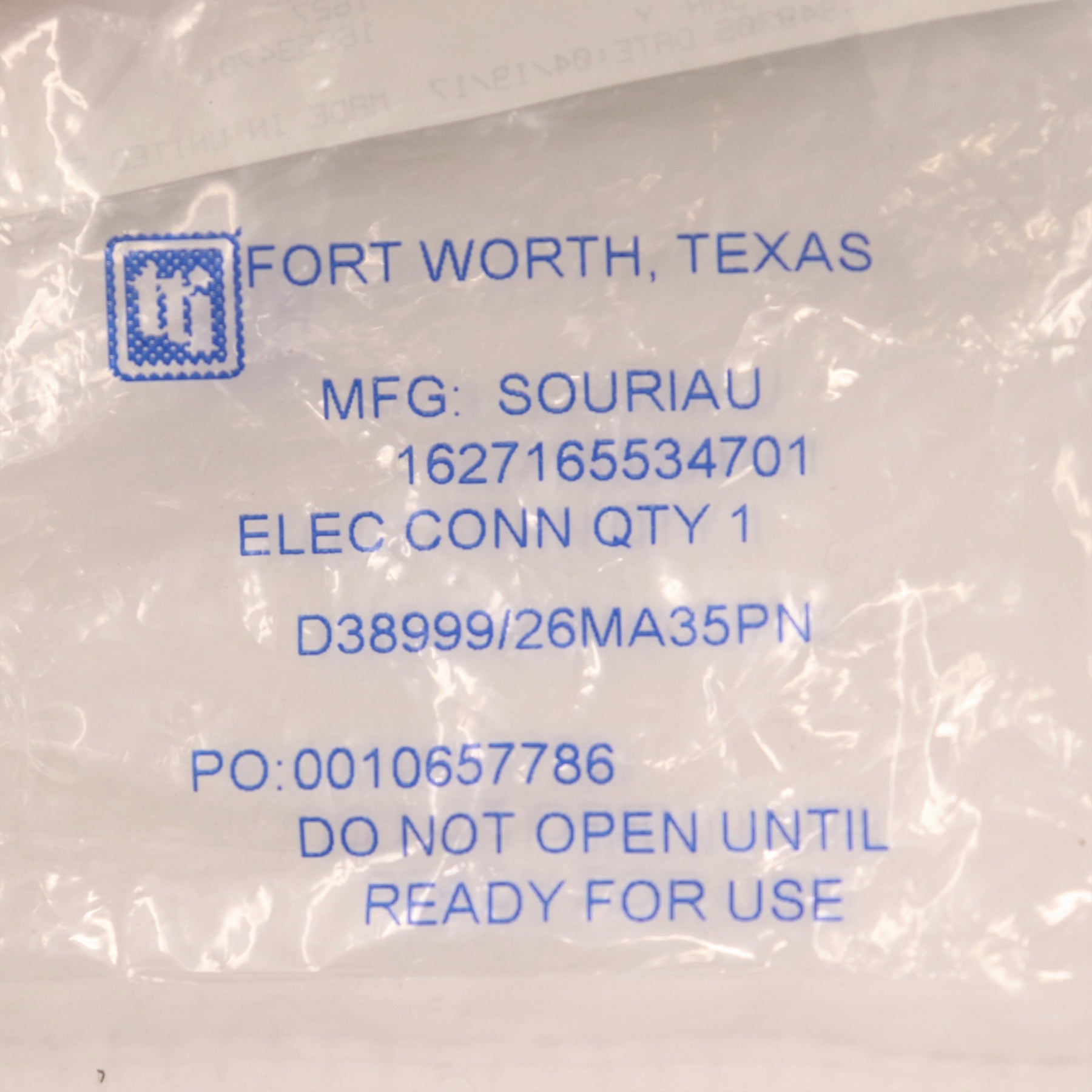 3-Pack Souriau 6 Pin Size 9 Connector D38999/26MA35PN
