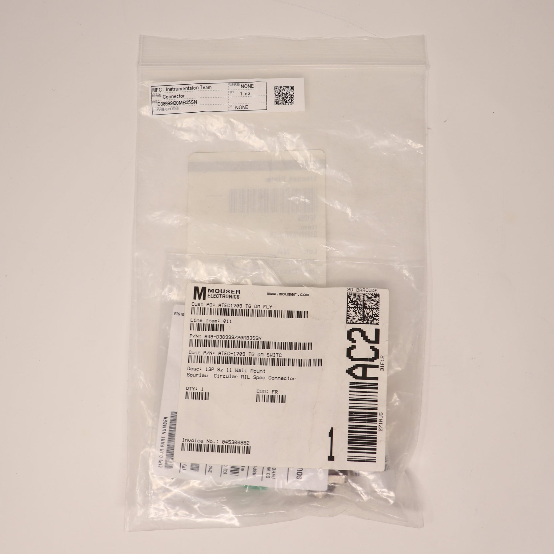 Souriau Connector D38999/20MB35SN
