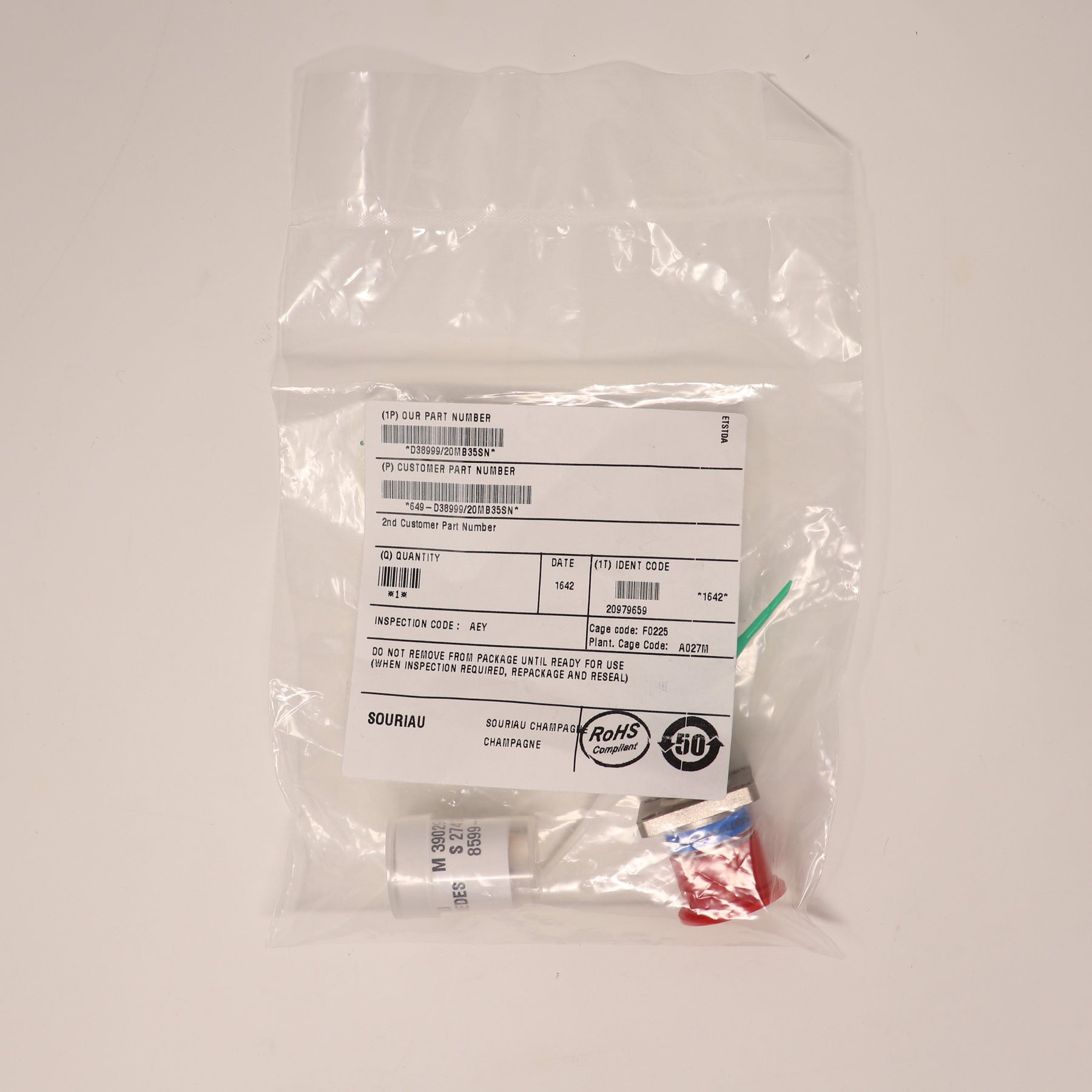 Souriau Connector D38999/20MB35SN