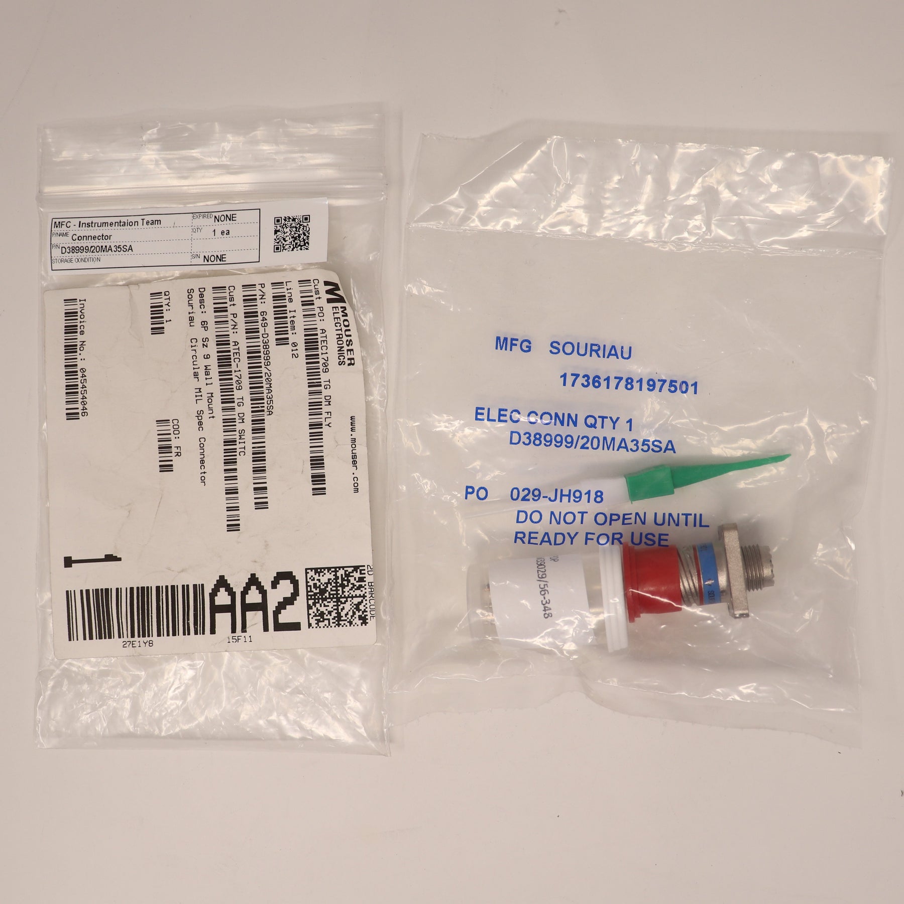 Souriau Connector D38999/20MA35SA