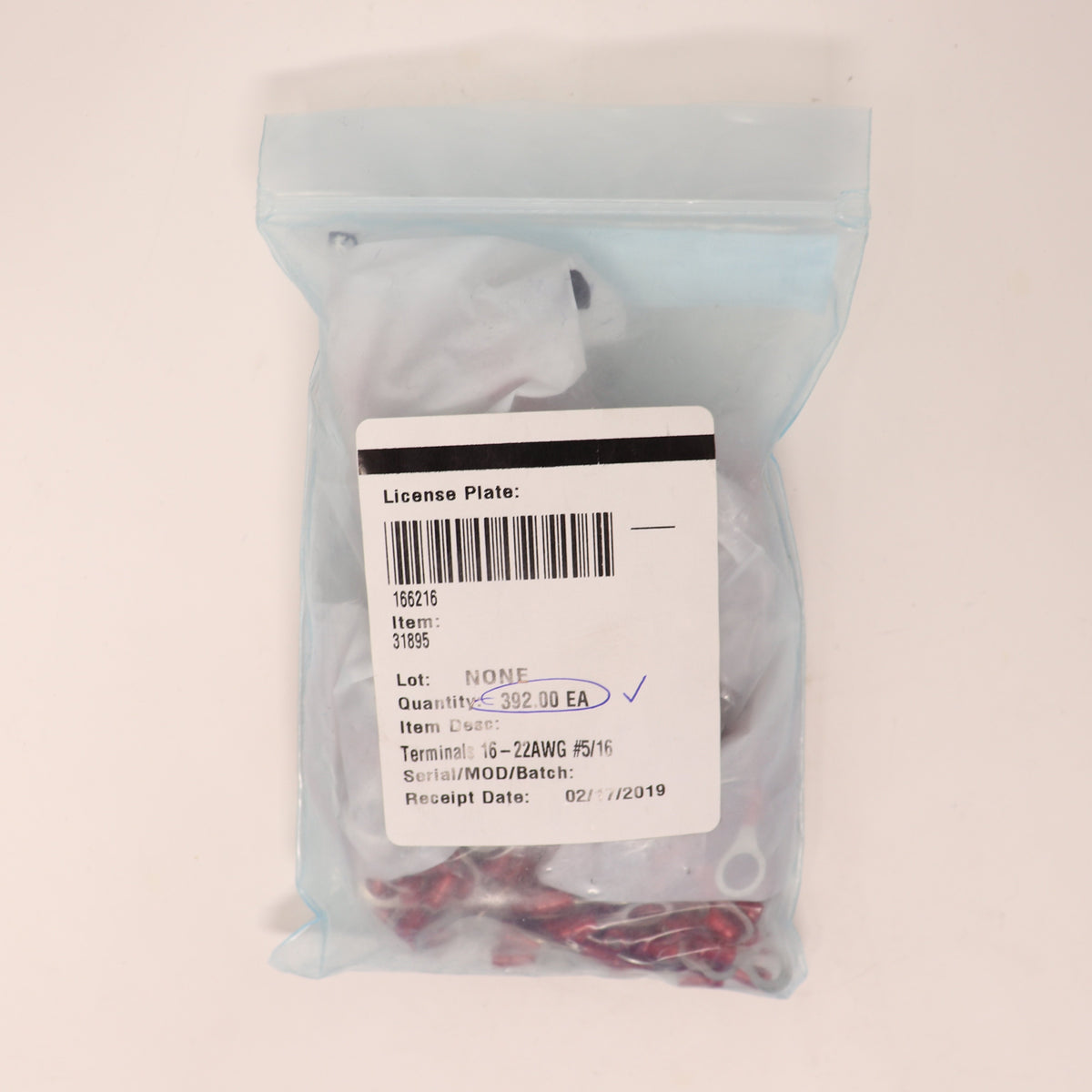 392 Pack TE Connectivity/AMP Ring Crimp Terminal 31895