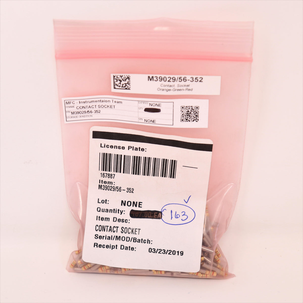 160 Pack Tri-Star Contact Socket M39029/56-352