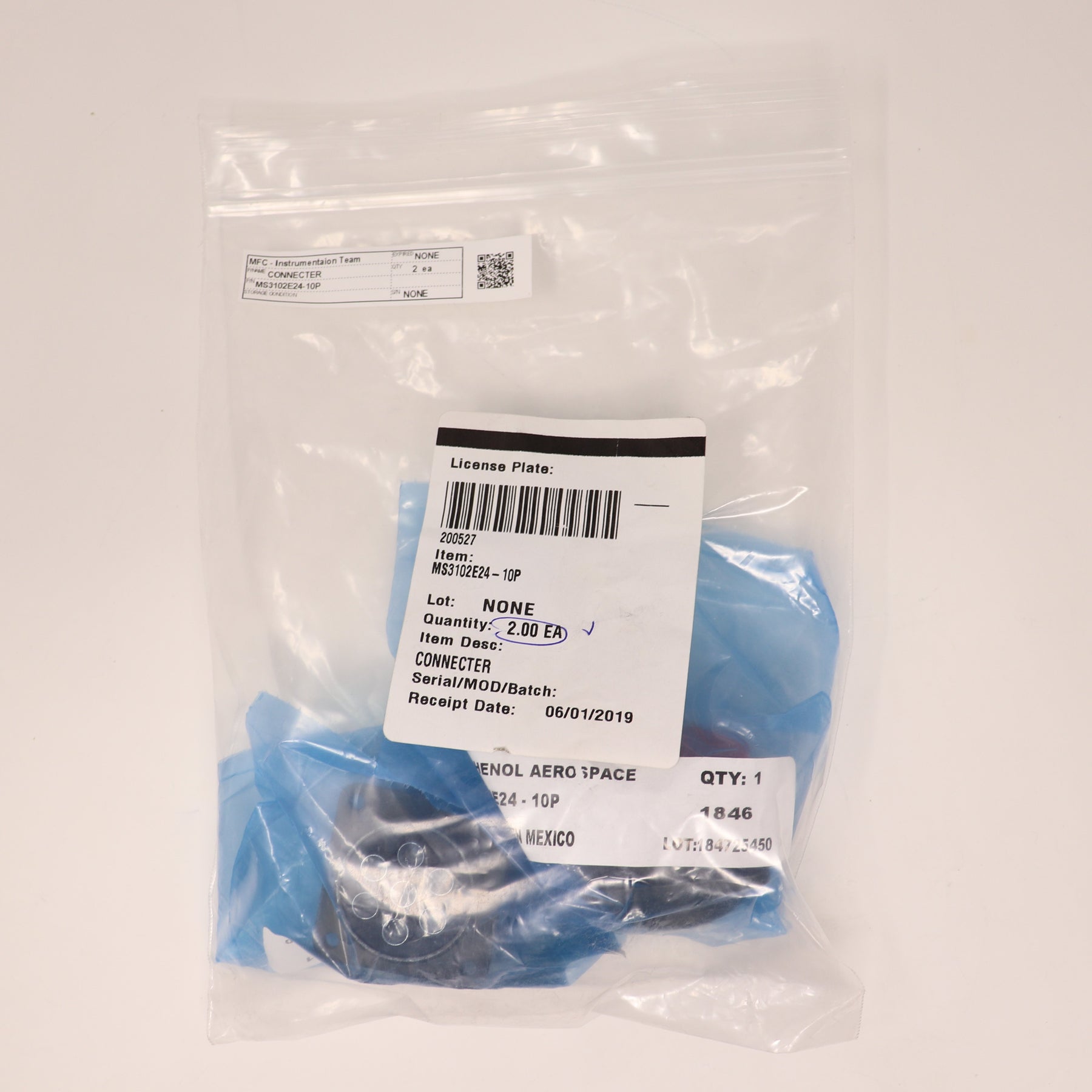 2-Pack Amphenol Circular MIL SpecConnector MS3102E24-10P