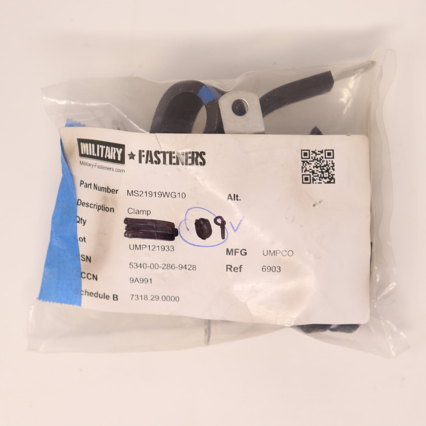 9 Pack UMPCO Clamp MS21919WG10