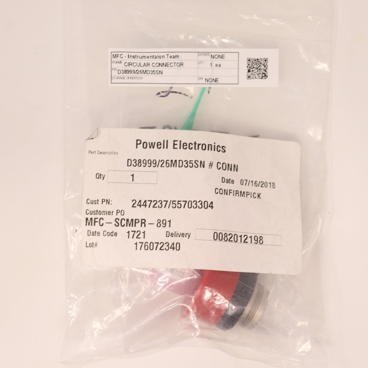Amphenol CIrcular Connector D38999/26MD35SN