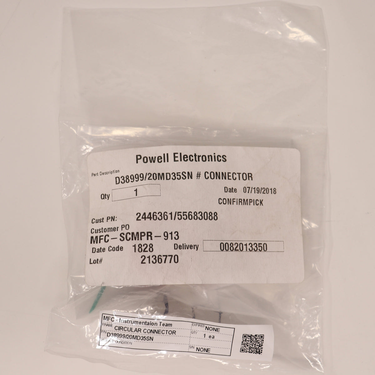 Amphenol Circular MIL Spec Connector D38999/20MD35SN