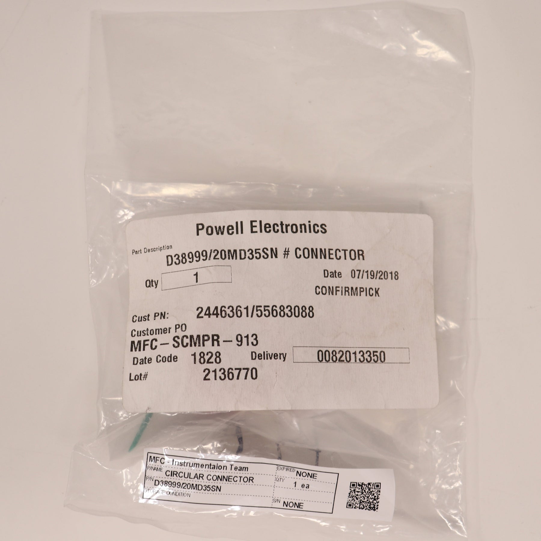 Amphenol Circular MIL Spec Connector D38999/20MD35SN