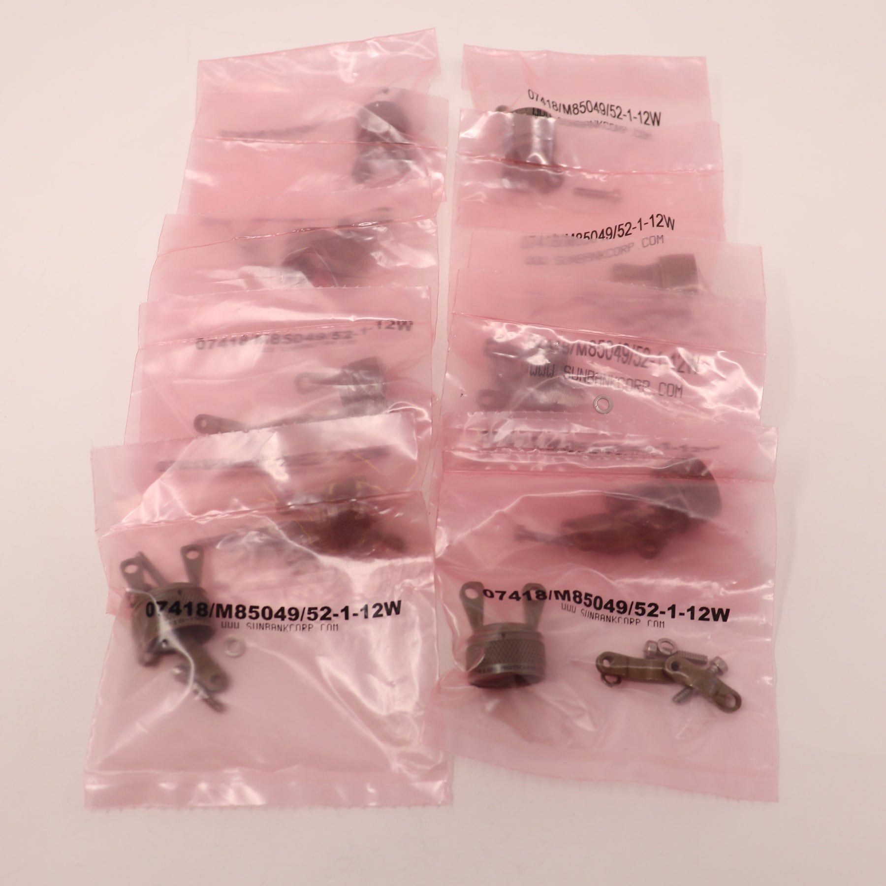 10-Pack Sunbank Backshell Strain Relief 85049/52-1-12W