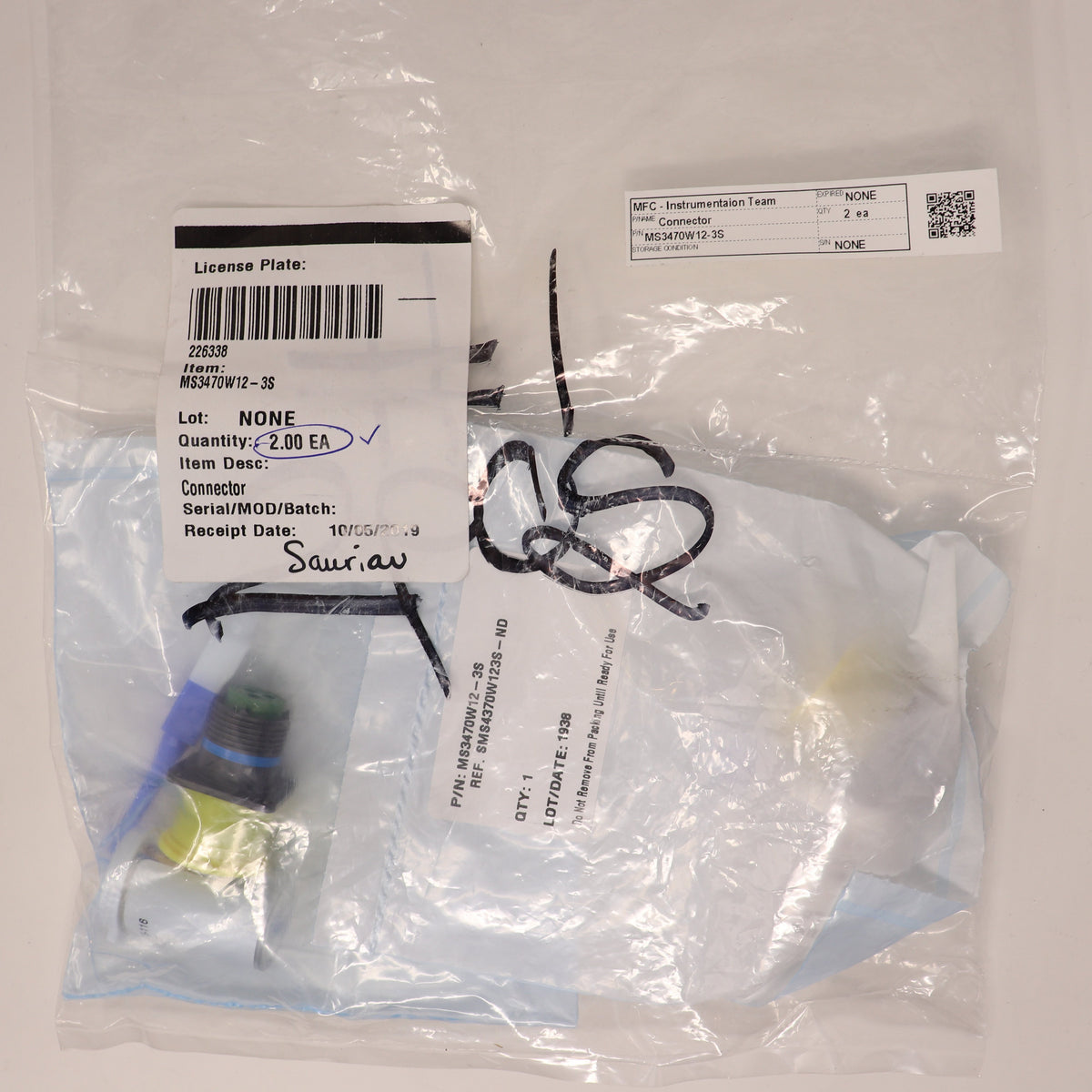 Souriau Connector MS3470W12-3S