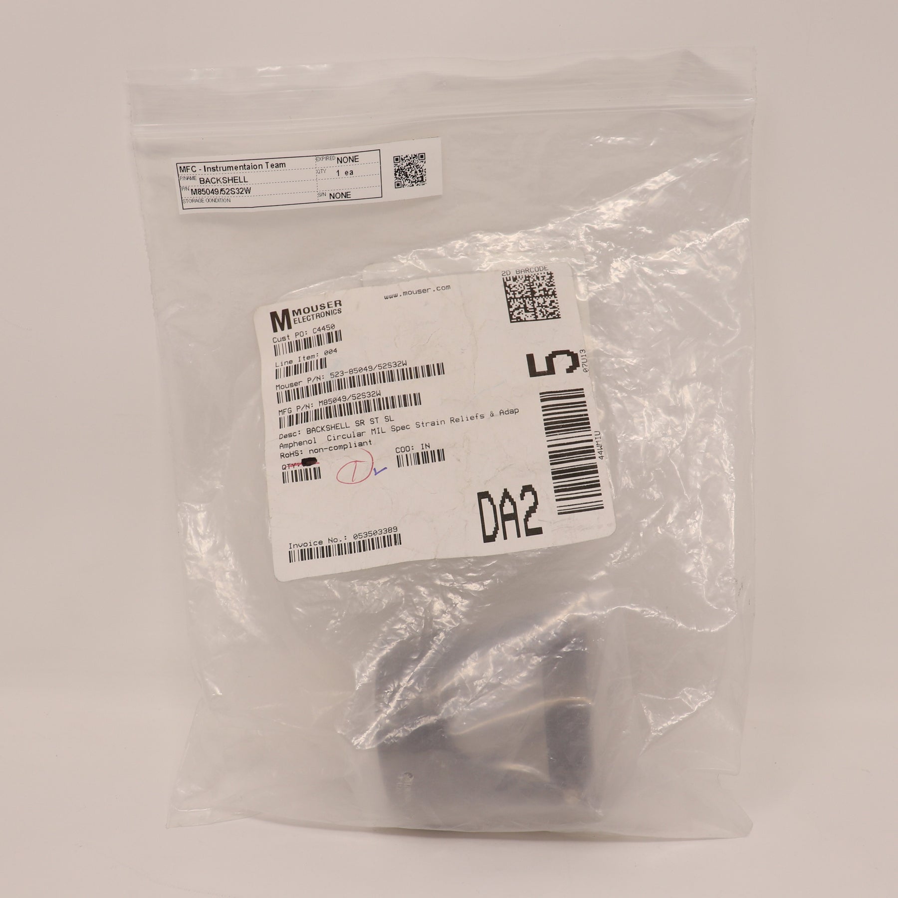 Amphenol Backshell Strain Relief SZ 32 M85049/52S32W