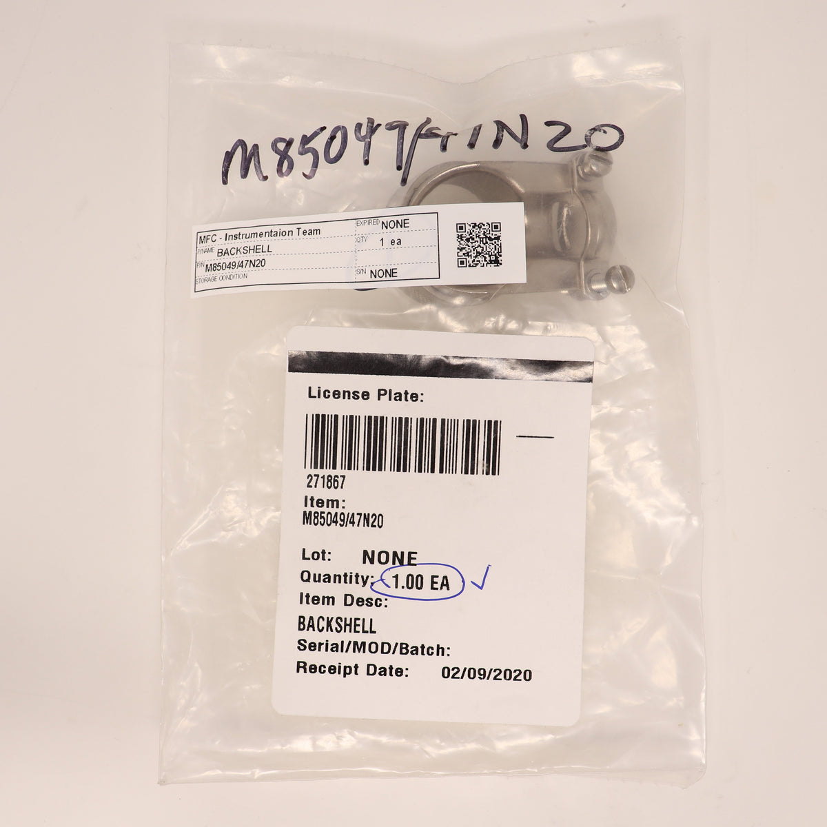 Glenair Backshell Strain Relief M85049/47N20