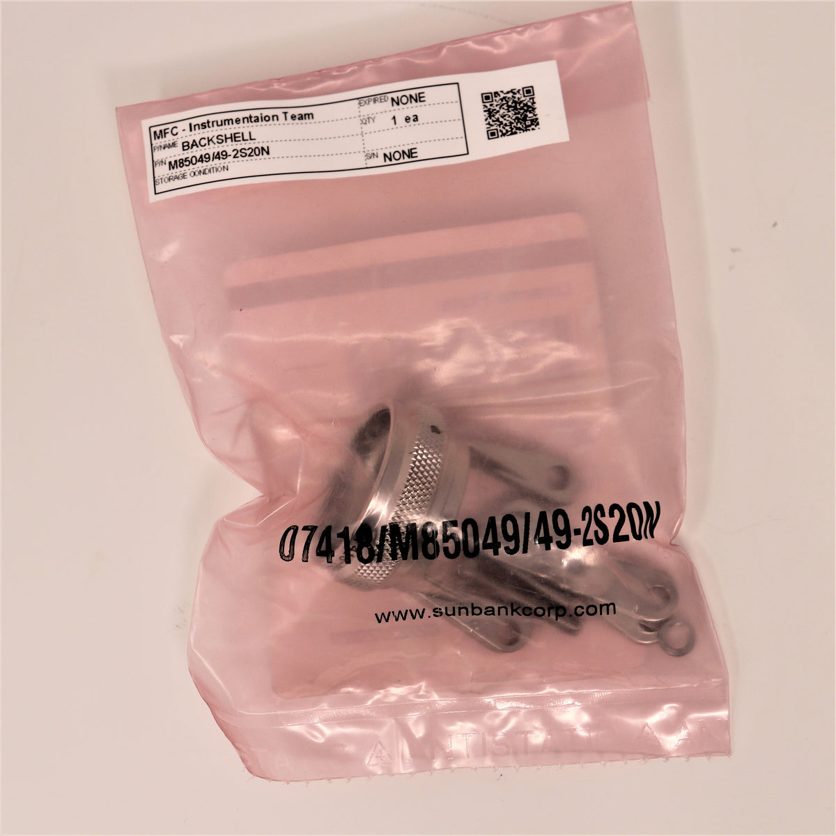 Sunbank Backshell 07418/ M85049/49-2S20N