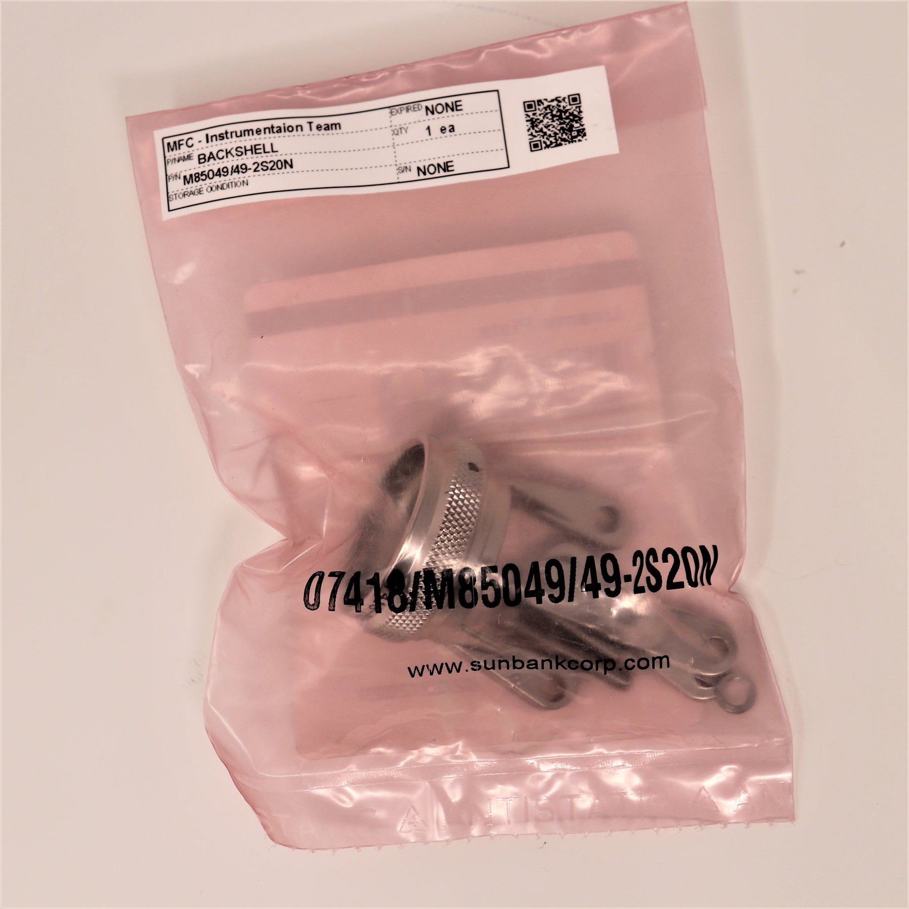 Sunbank Backshell 07418/ M85049/49-2S20N