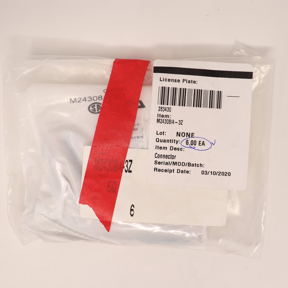 6 Pack Cinch D-Sub MIL Spec Connector M24308/4-3Z