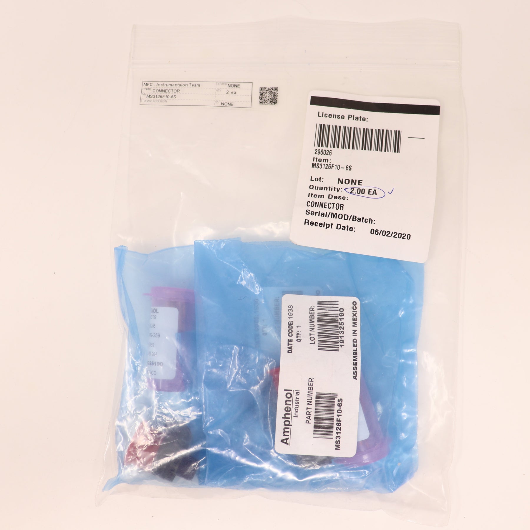 Amphenol Circular MIL Spec Connector MS3126F10-6S