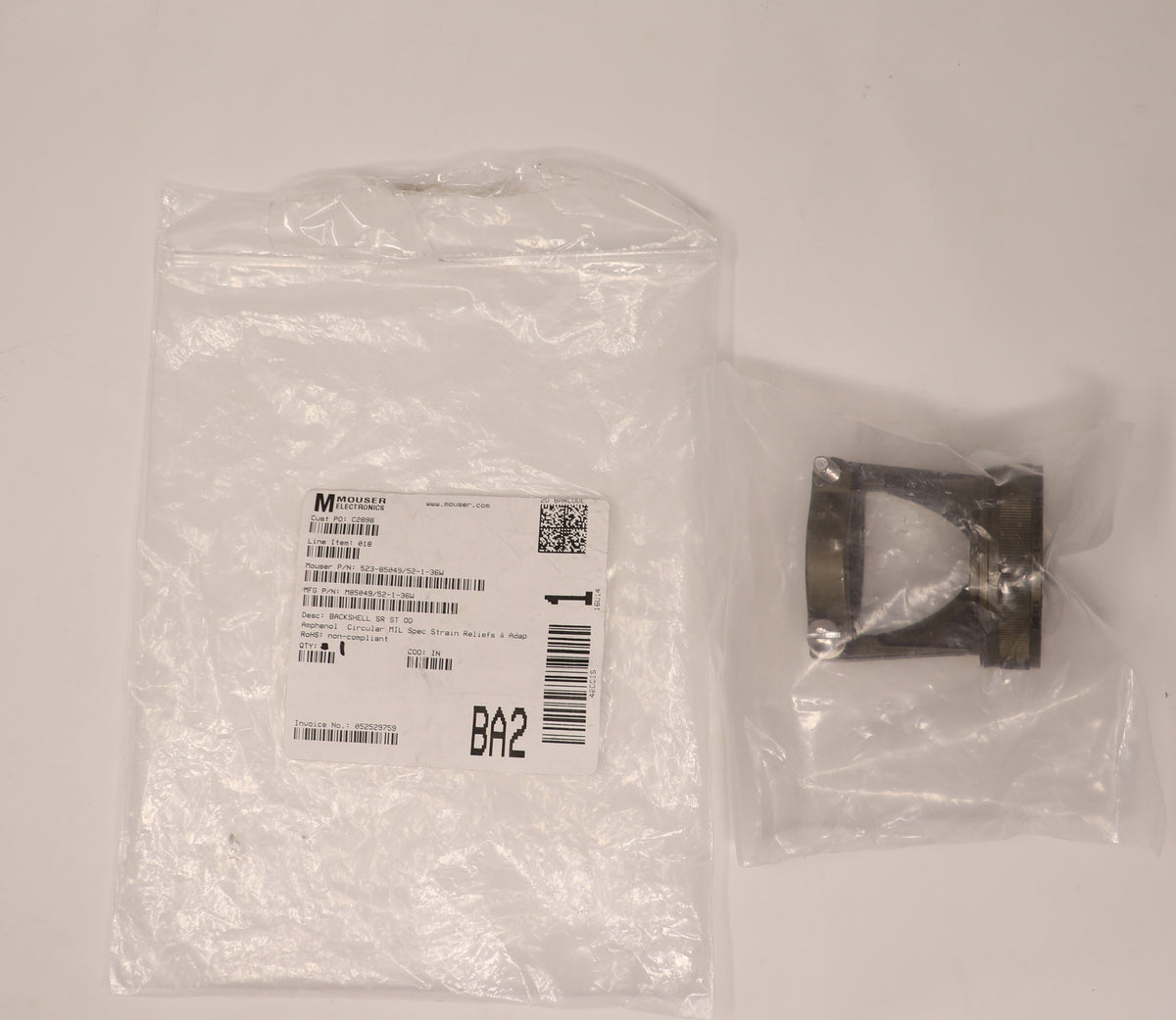 3-Pack Amphenol Circular MIL Spec Strain Relief Backshell M85049/52-1-36W