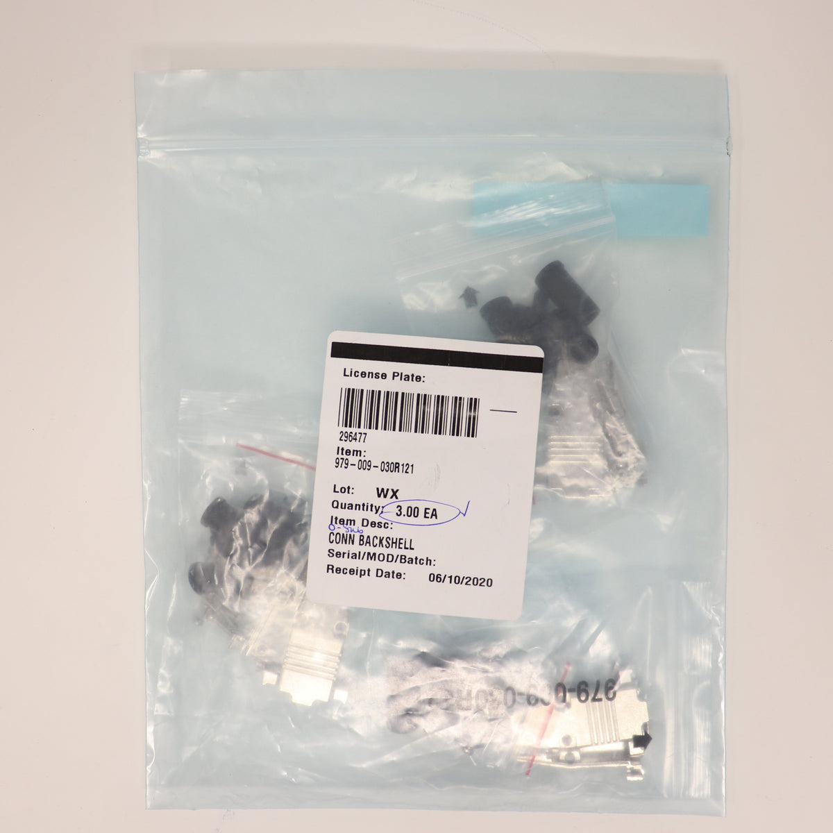 3 Pack Norcomp D-Sub Backshell Connector 979-009-030R121