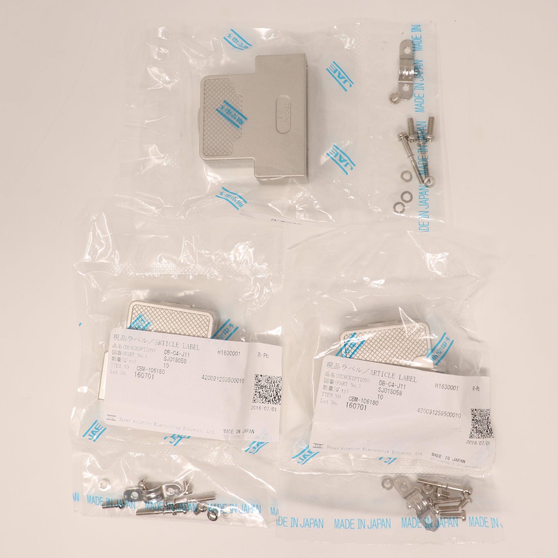 3 Pack JAE D-Sub Backshell Connector DB-C4-J11