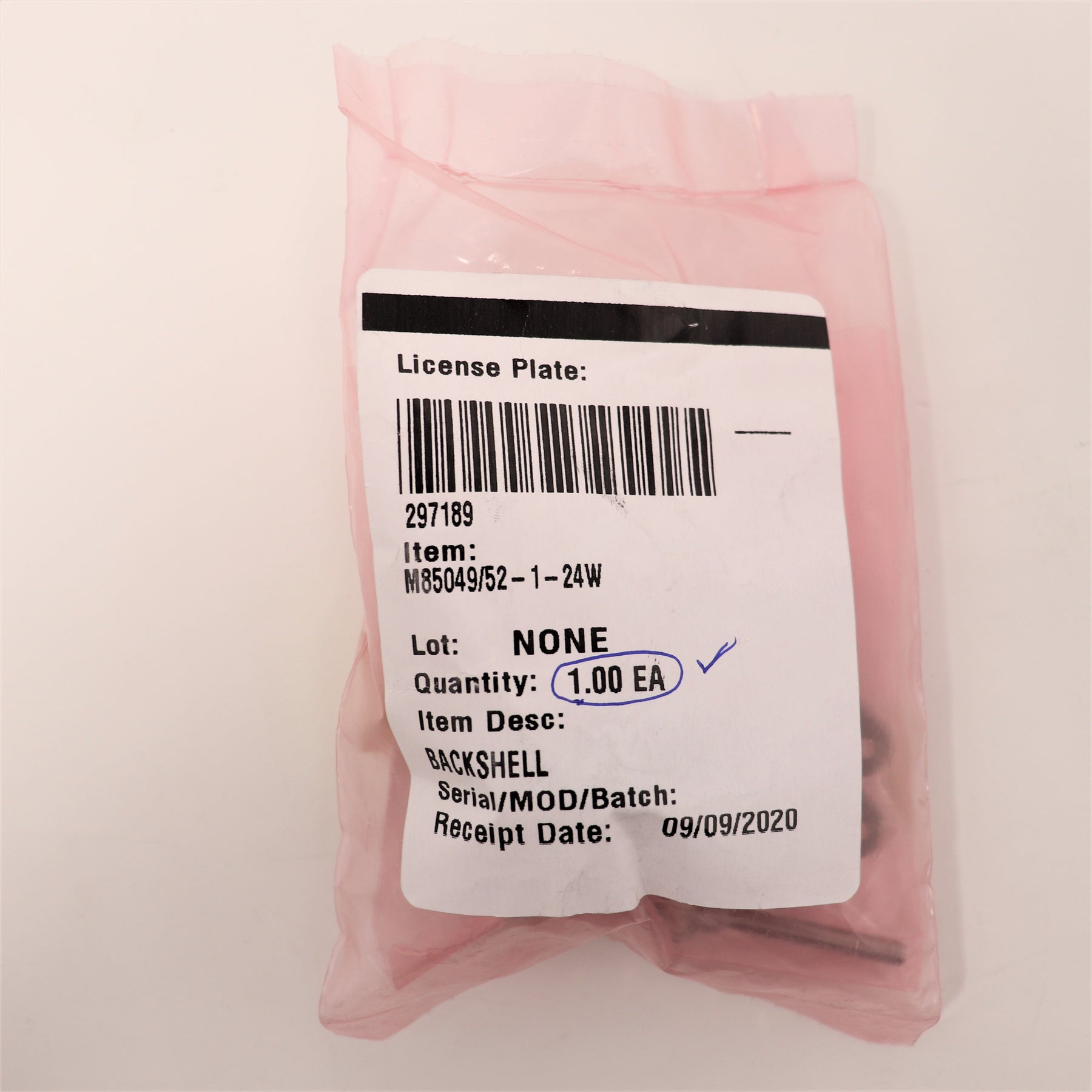 Sunbank Backshell Strain Relief Size 24 M85049/52-1-24W