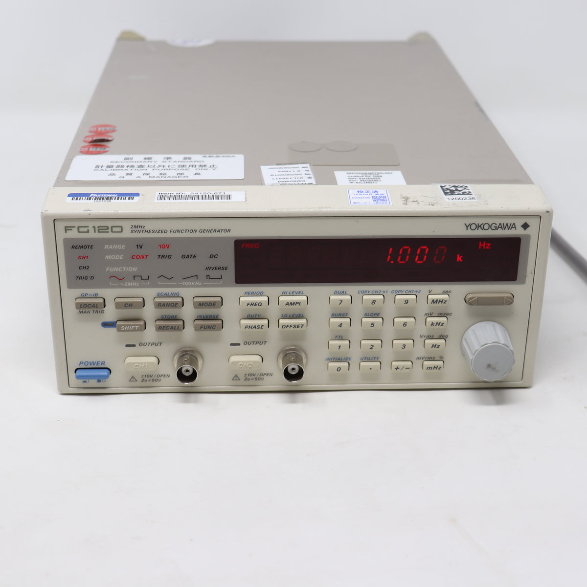 Yokogawa FG120 2MHz Synthesized Function Generator 706012