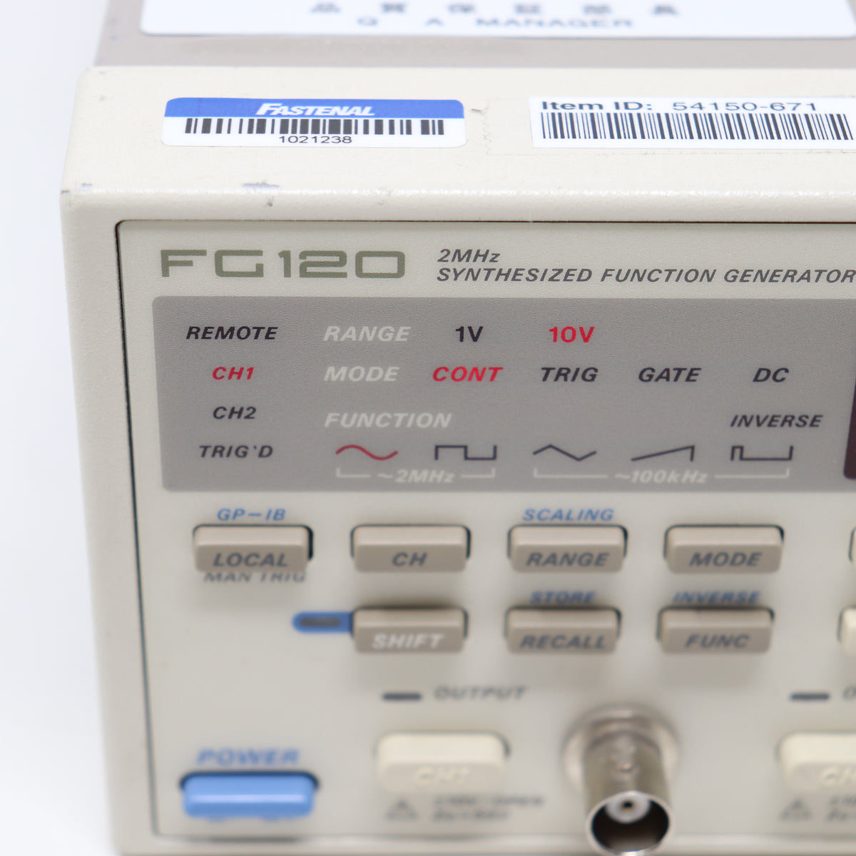 Yokogawa FG120 2MHz Synthesized Function Generator 706012