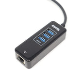 Plugable 3 Port USB 3.0 to Gigabit Ethernet NIC Network Adapter USB3-HUB3ME