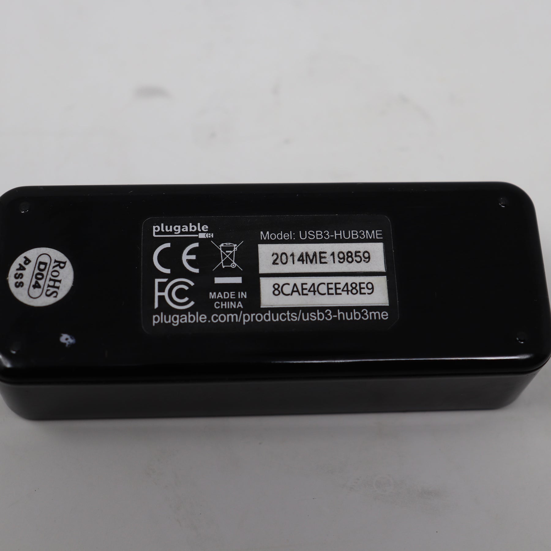 Plugable 3 Port USB 3.0 to Gigabit Ethernet NIC Network Adapter USB3-HUB3ME
