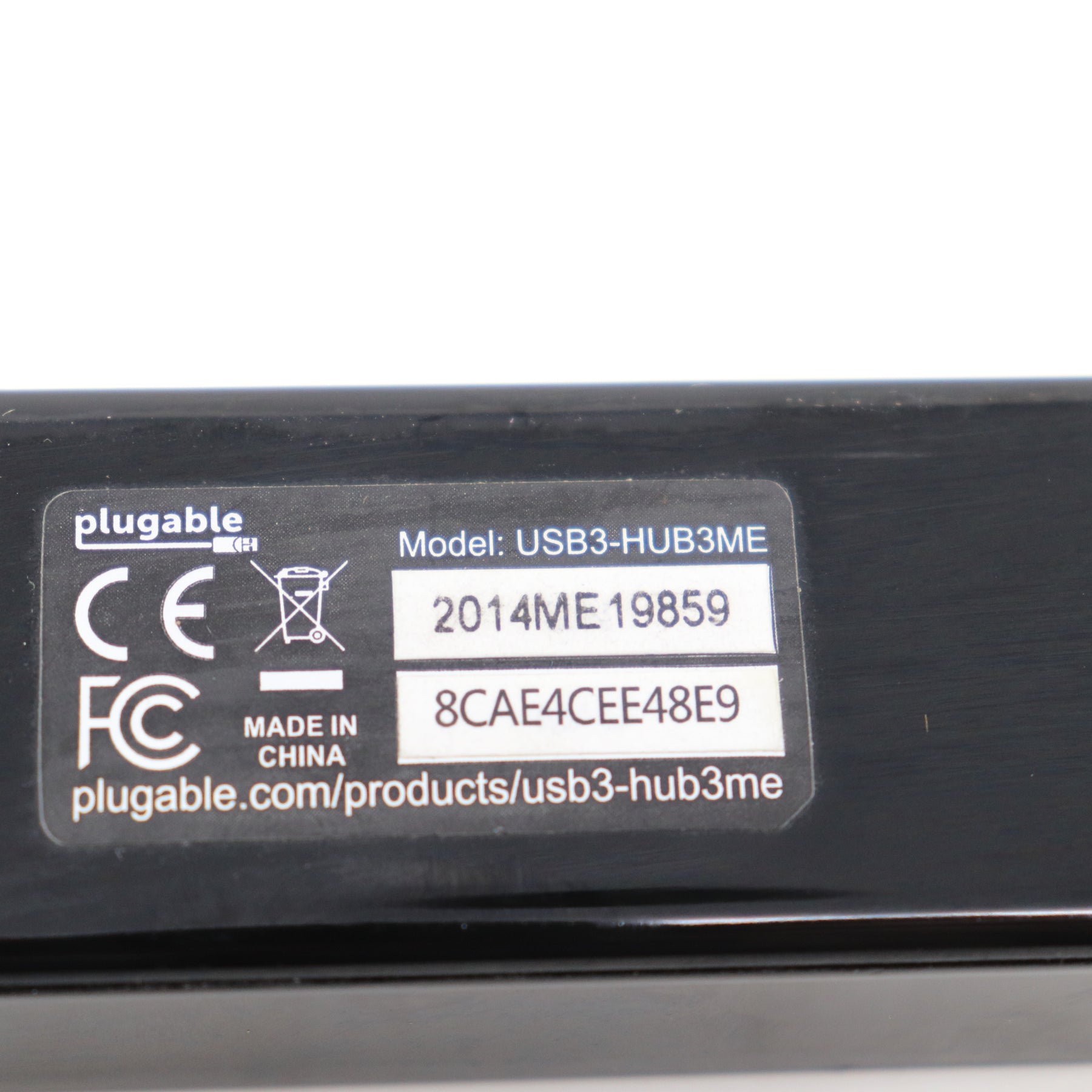 Plugable 3 Port USB 3.0 to Gigabit Ethernet NIC Network Adapter USB3-HUB3ME