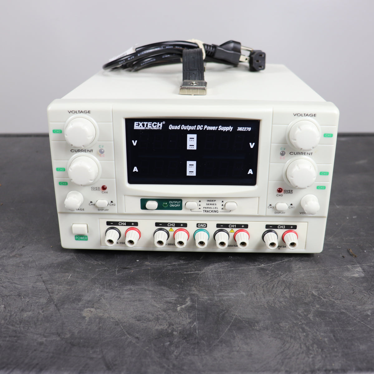 Extech Quad Output DC Power Supply 382270